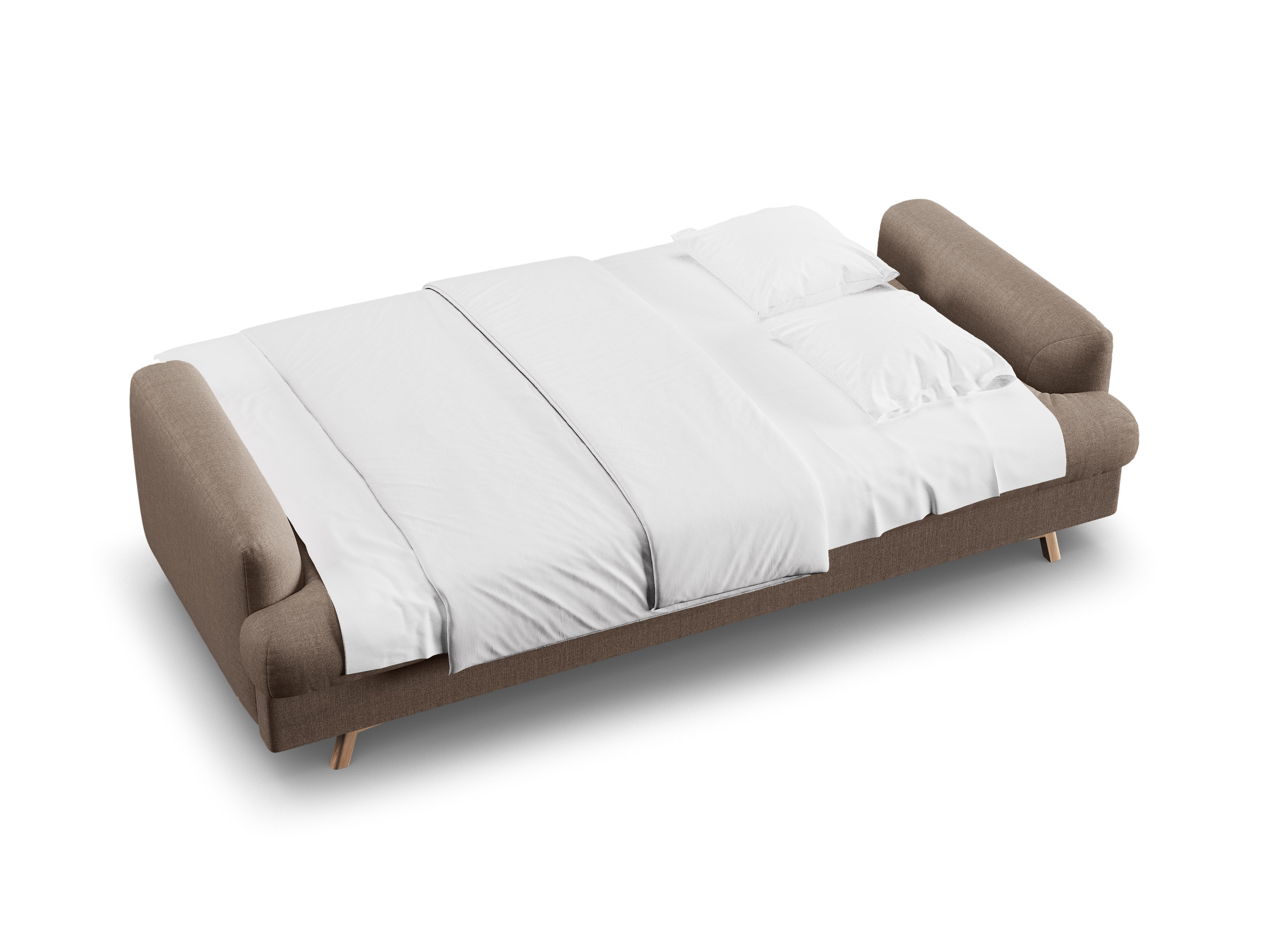 Sofa 3-osobowa z funkcją spania NAOMI cappuccino – Micadoni