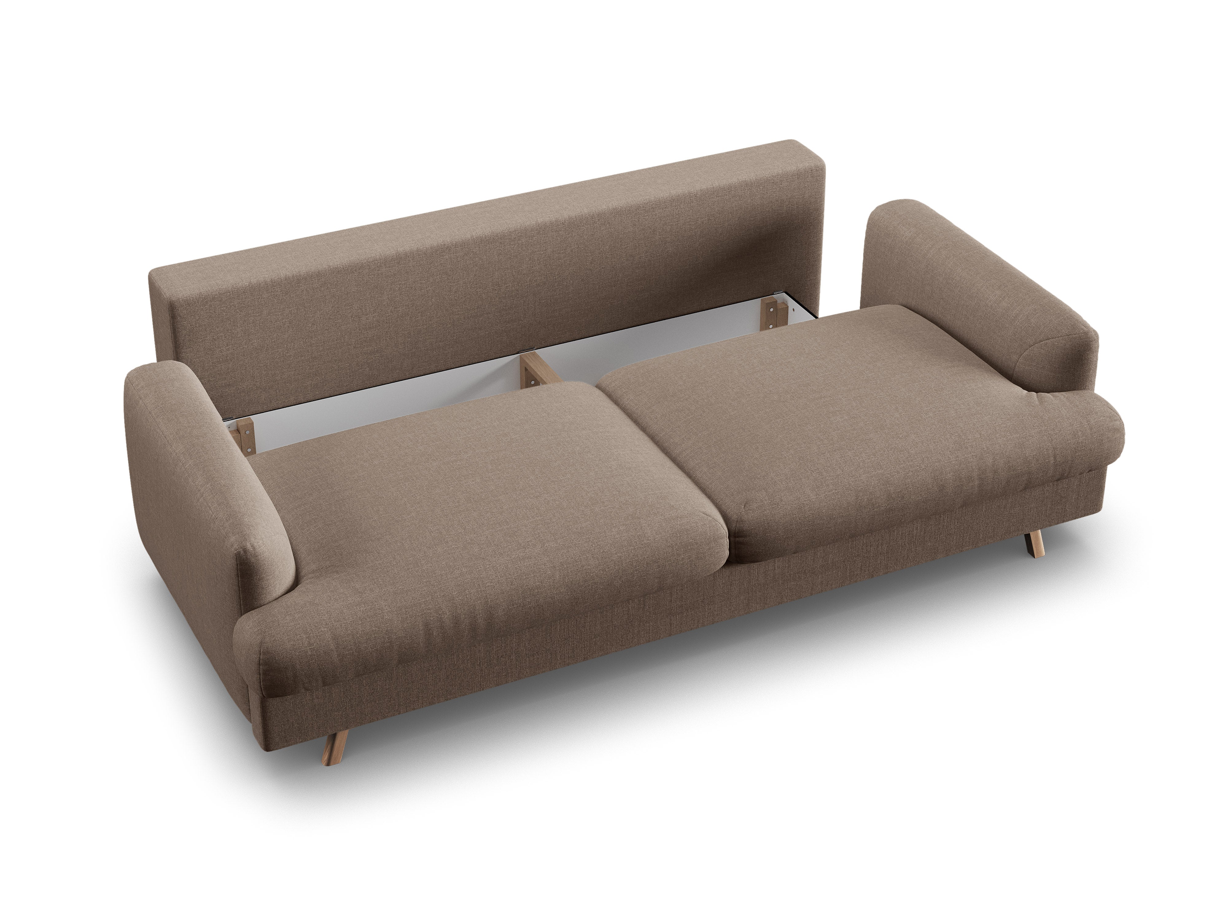 Sofa 3-osobowa z funkcją spania NAOMI cappuccino – Micadoni