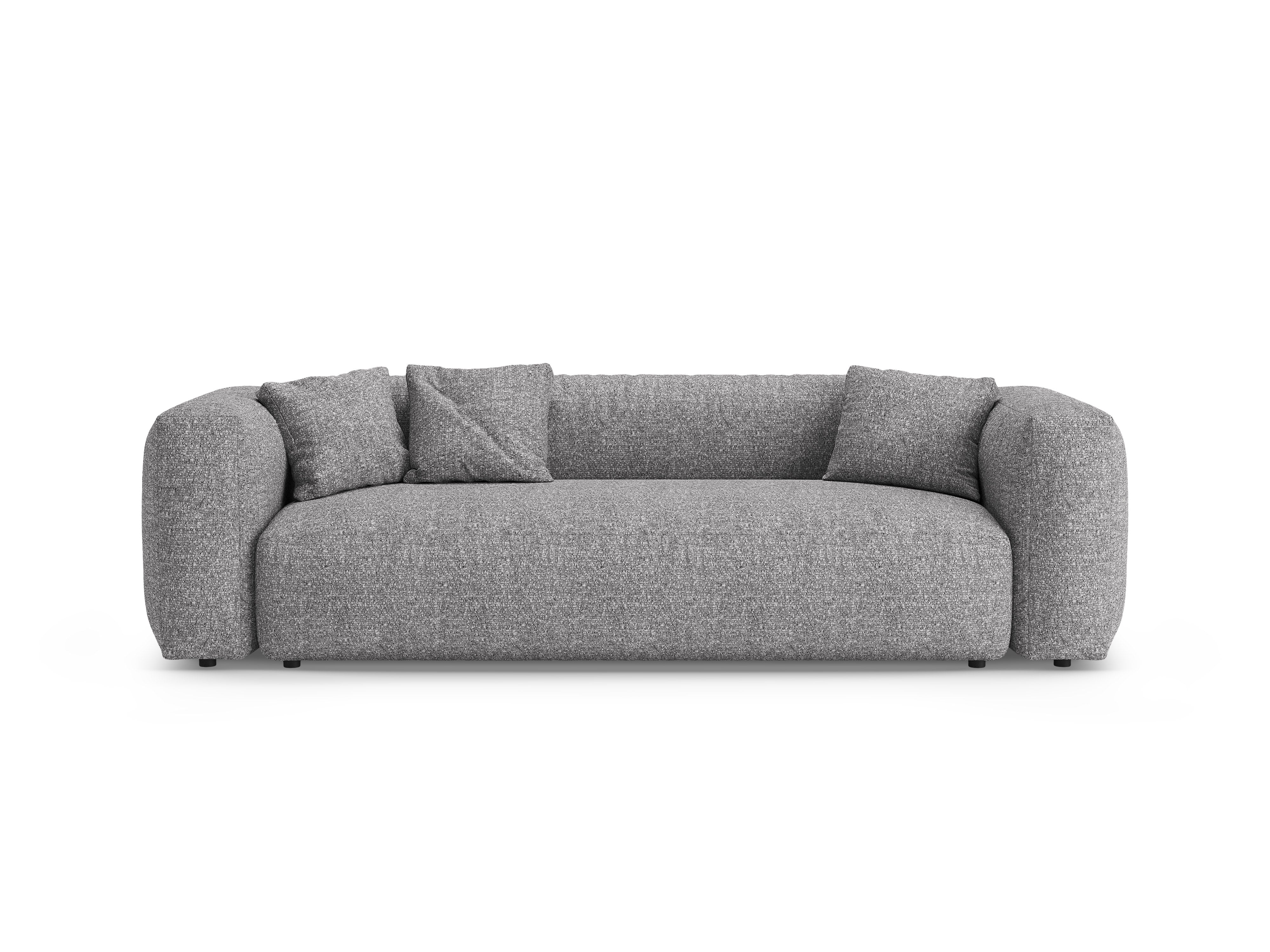 3-Seater Sofa with Sleeping Function MARTINA Graphite Boucle