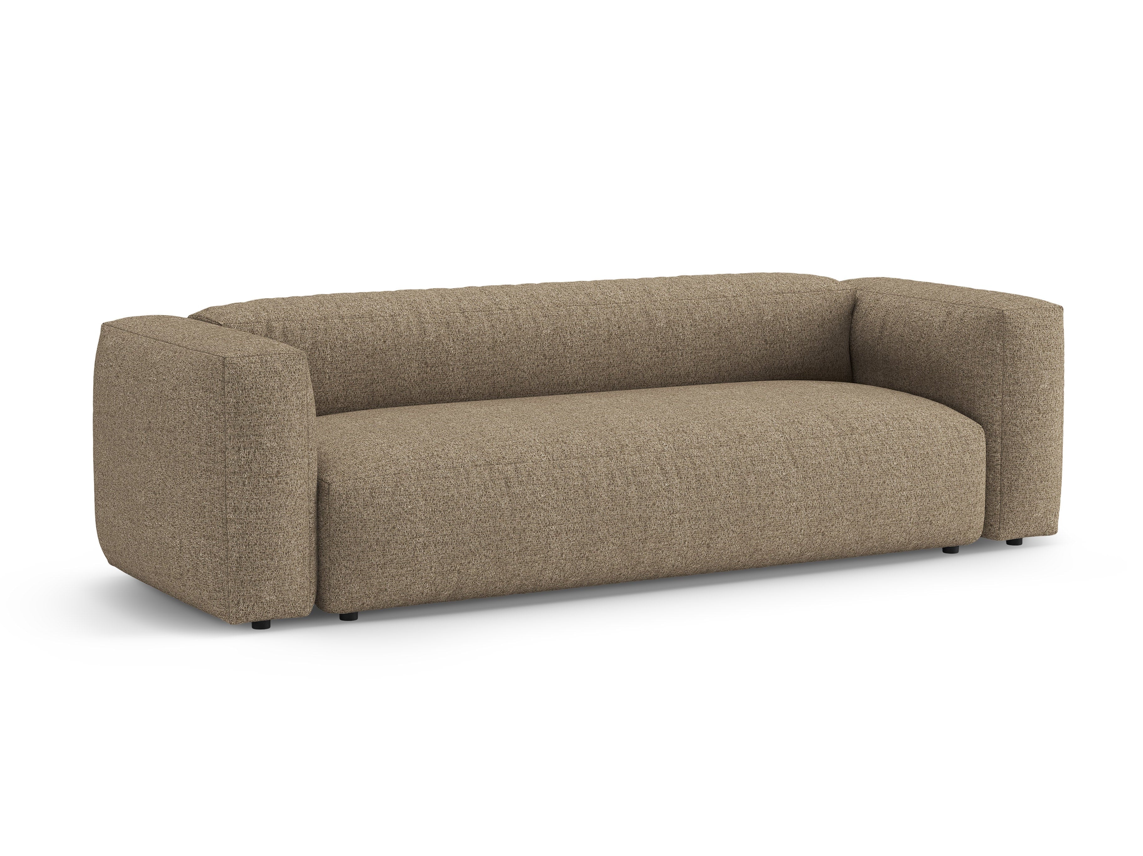 Sofa 3-Sitzer mit Schlaffunktion MARTINA cappuccino Boucle