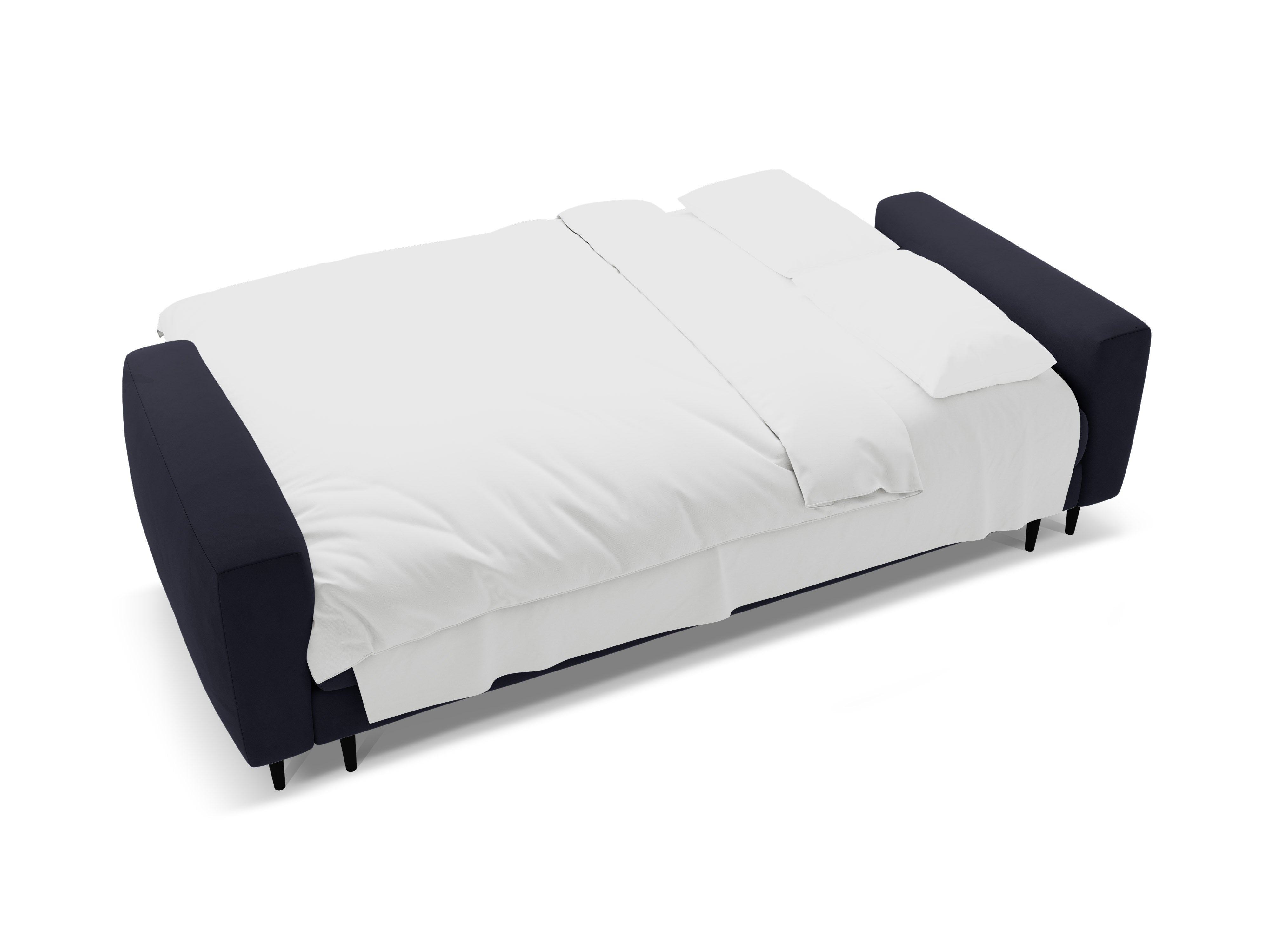 Sofa aus Samt für 3 Personen mit Schlaffunktion BEMY königsblau
