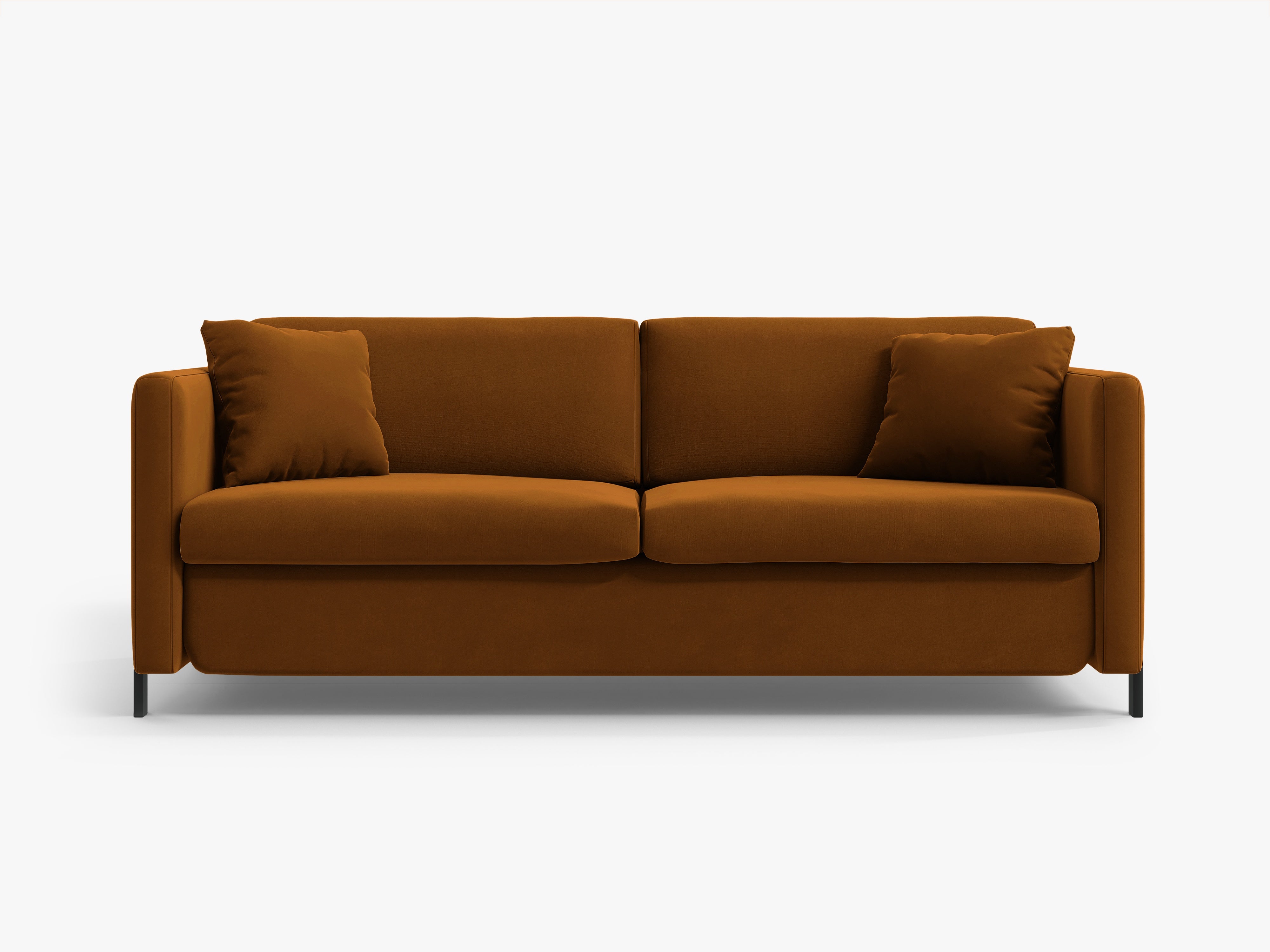 Sofa aus Samt für 3 Personen mit Schlaf-Funktion GLORIA braun