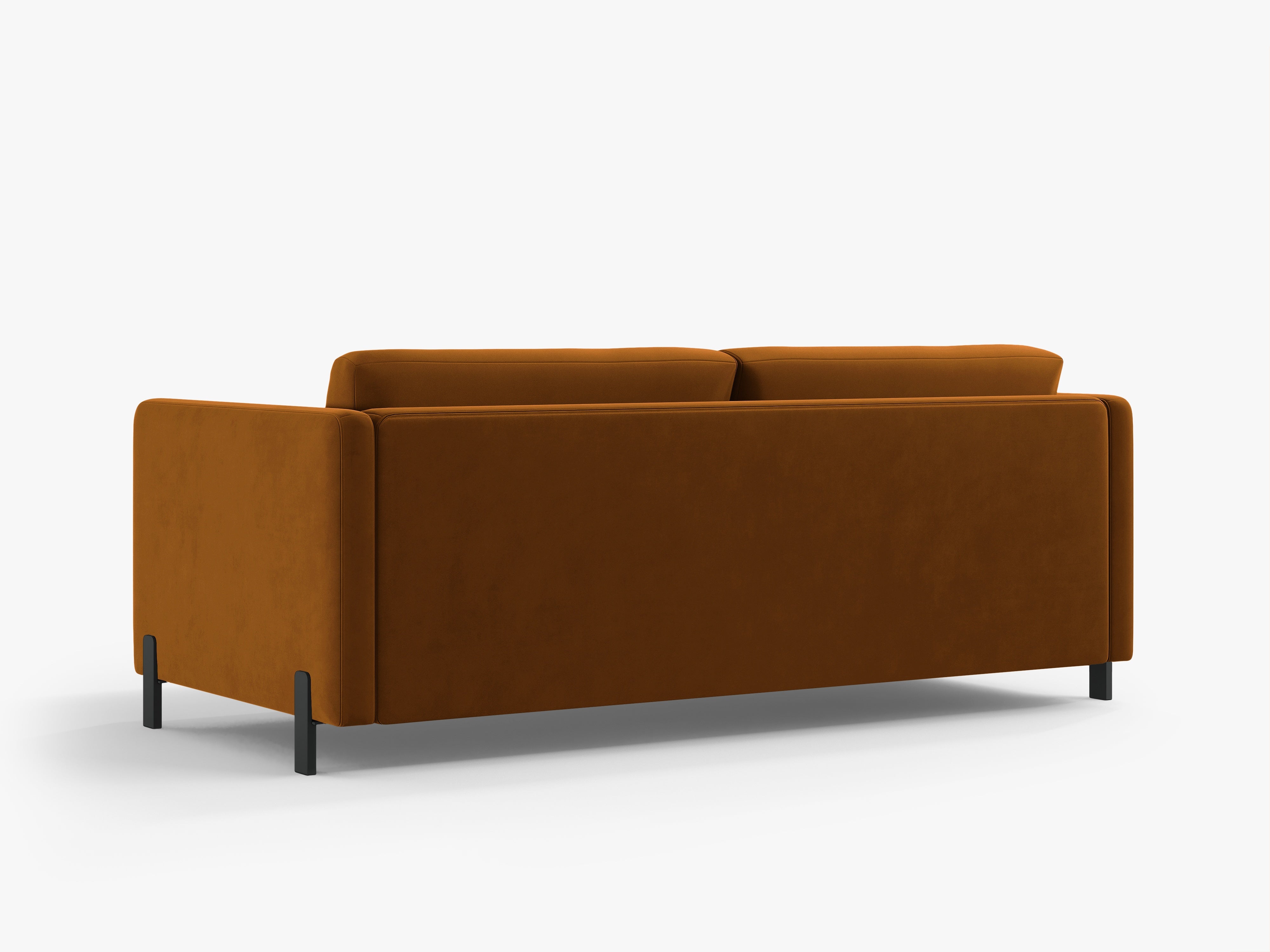 Sofa aus Samt für 3 Personen mit Schlaf-Funktion GLORIA braun