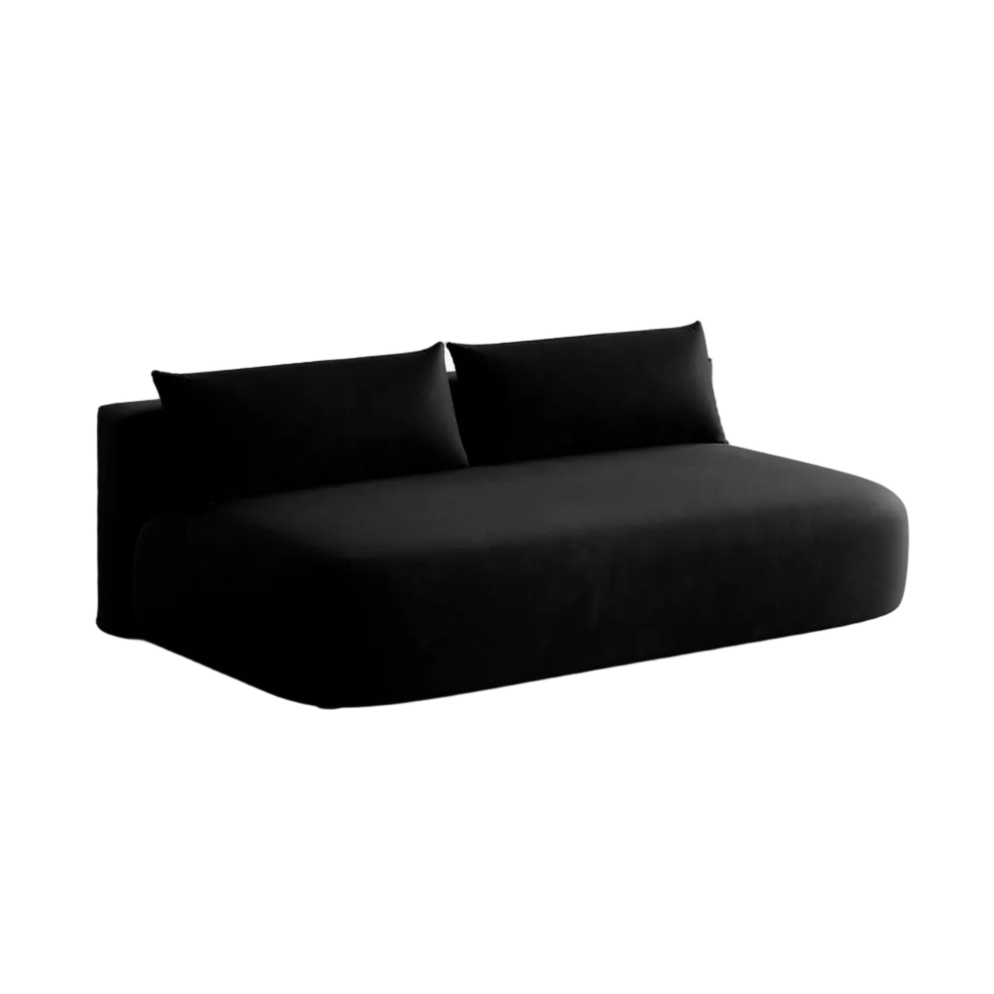 Sofa für 3 Personen aus Samt mit Schlaf-Funktion HENA in Schwarz