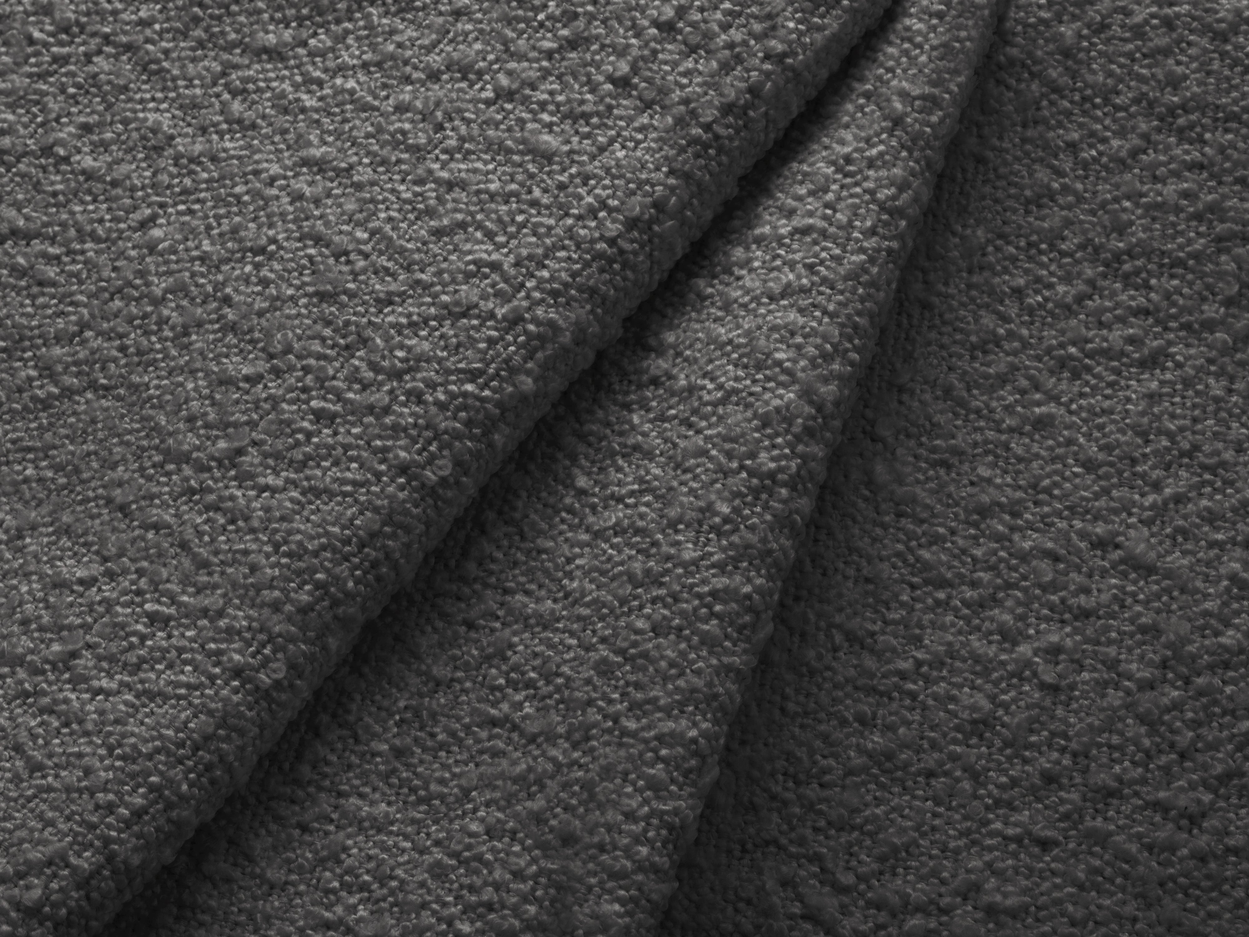 Sofa 3-osobowa KATE ciemnoszary boucle – tkanina bouclé
