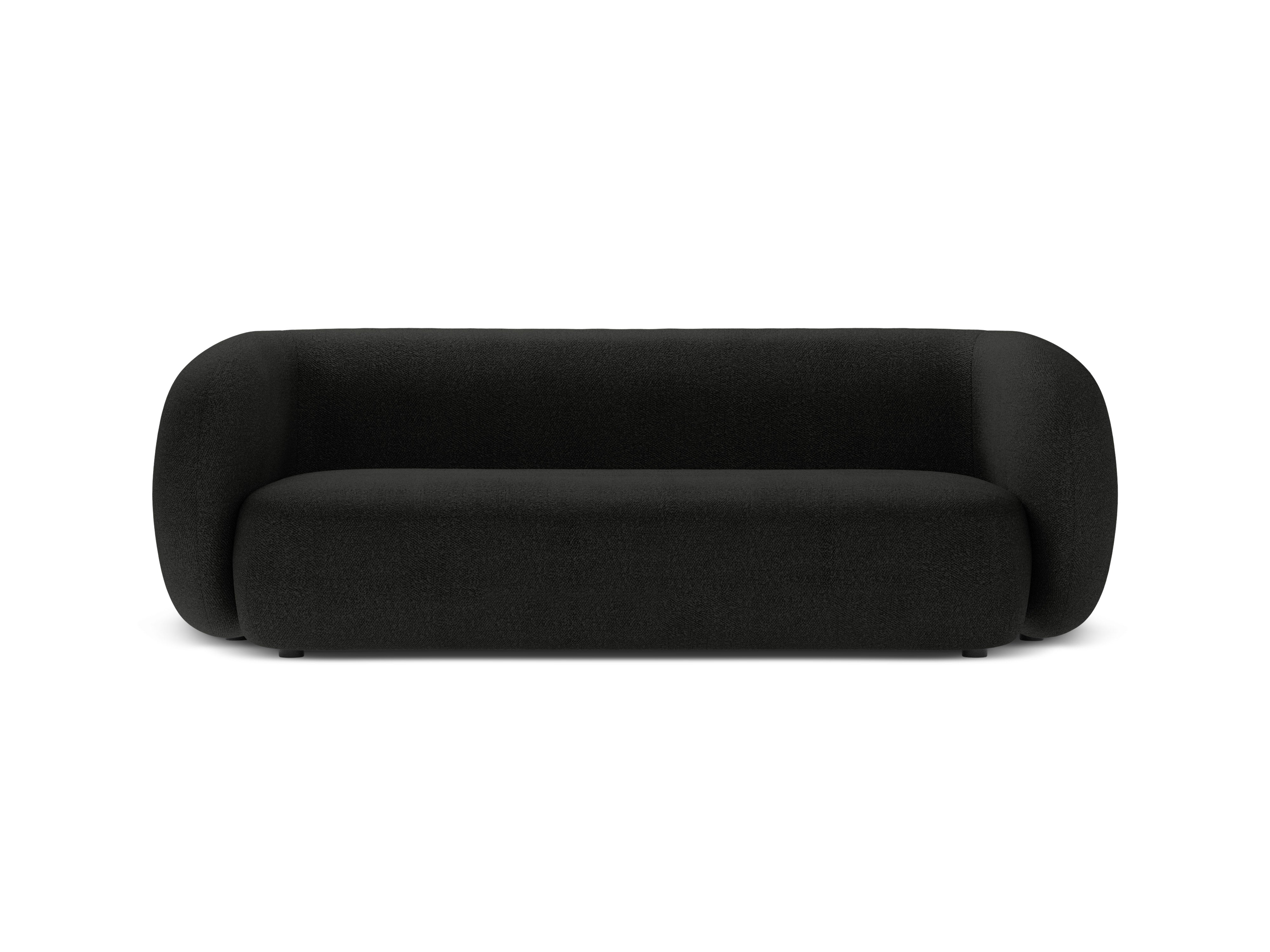 Sofa 3-osobowa KATE czarny boucle – Micadoni