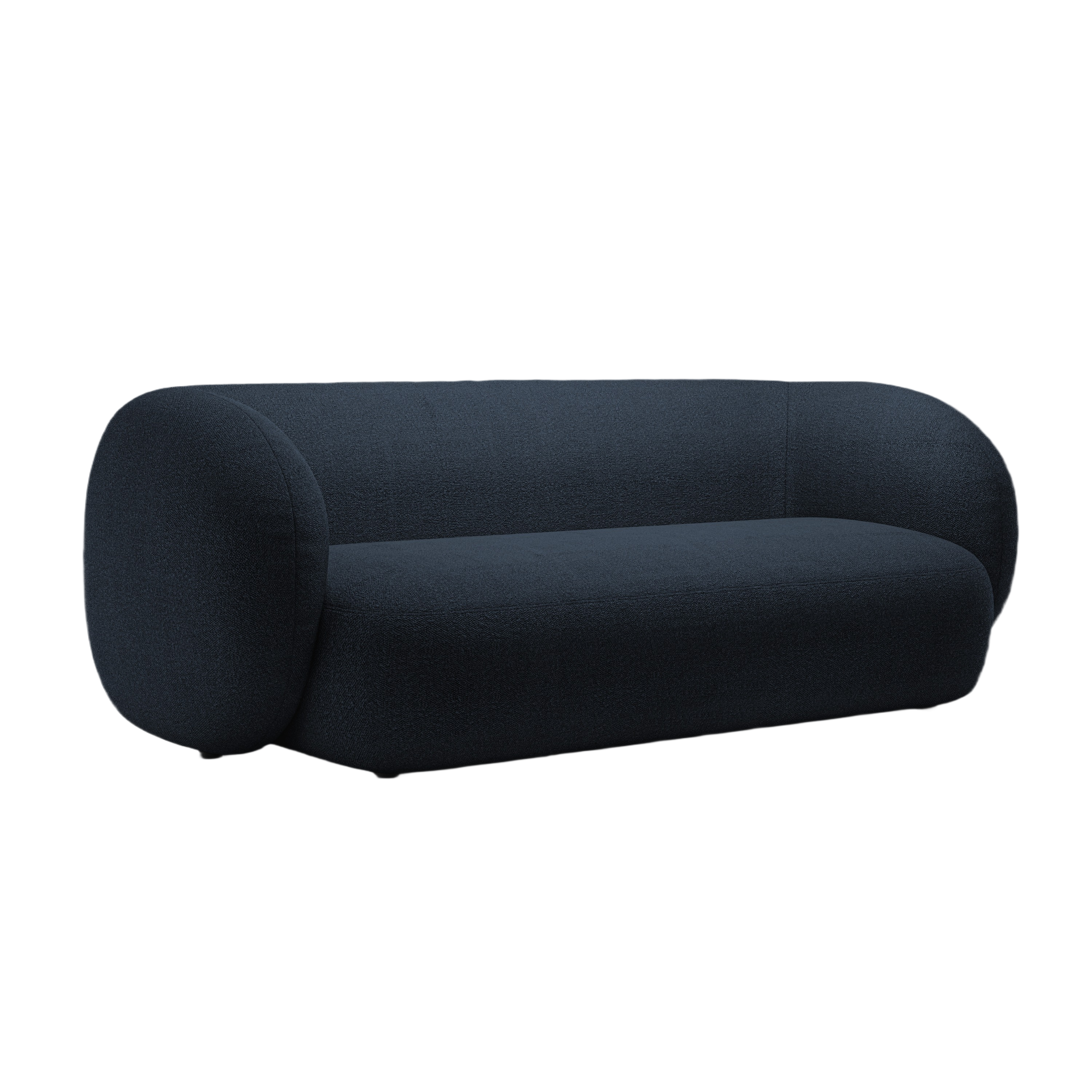 Sofa 3-sitzig KATE marineblau Boucle