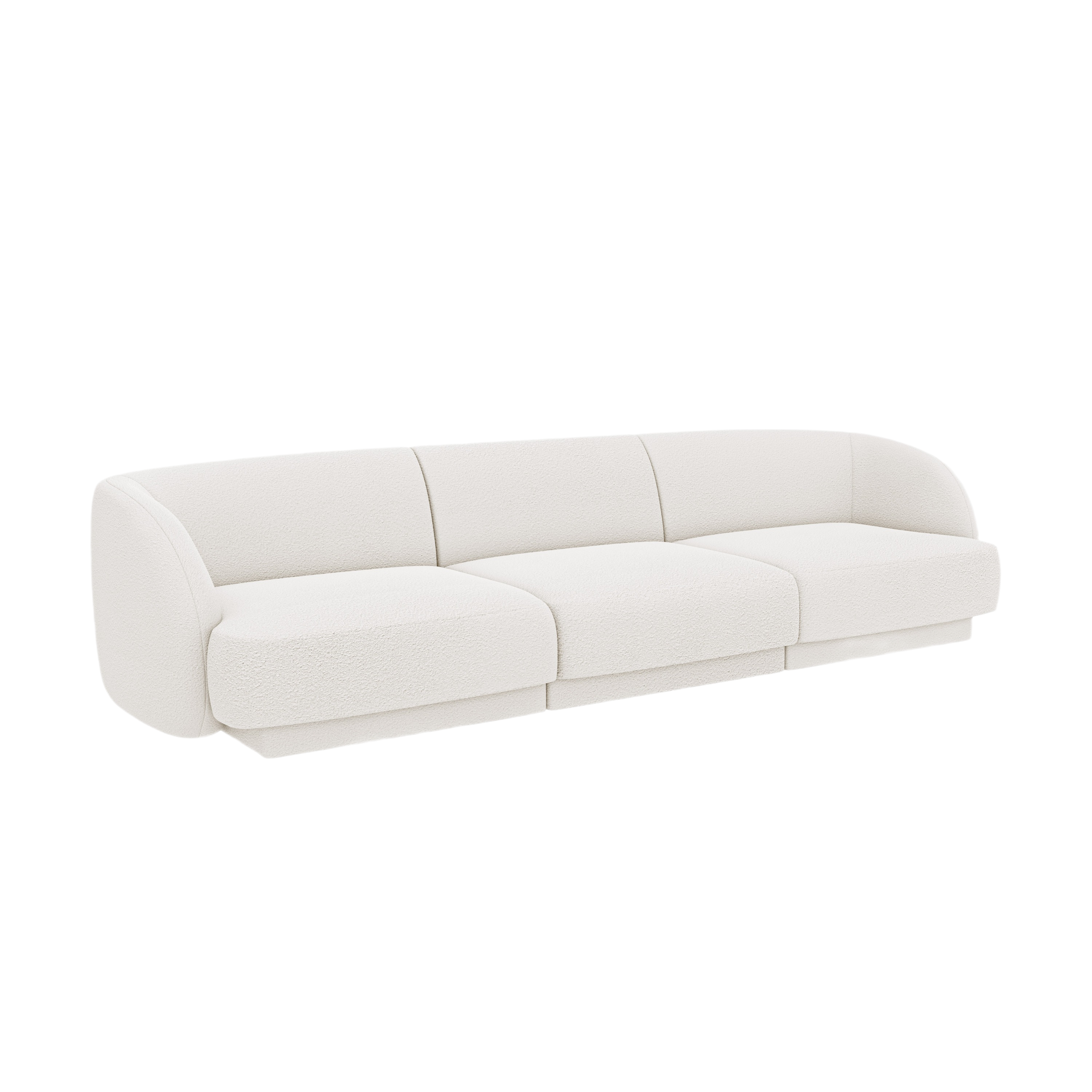 Sofa 3-Sitzer MILEY weiß Boucle