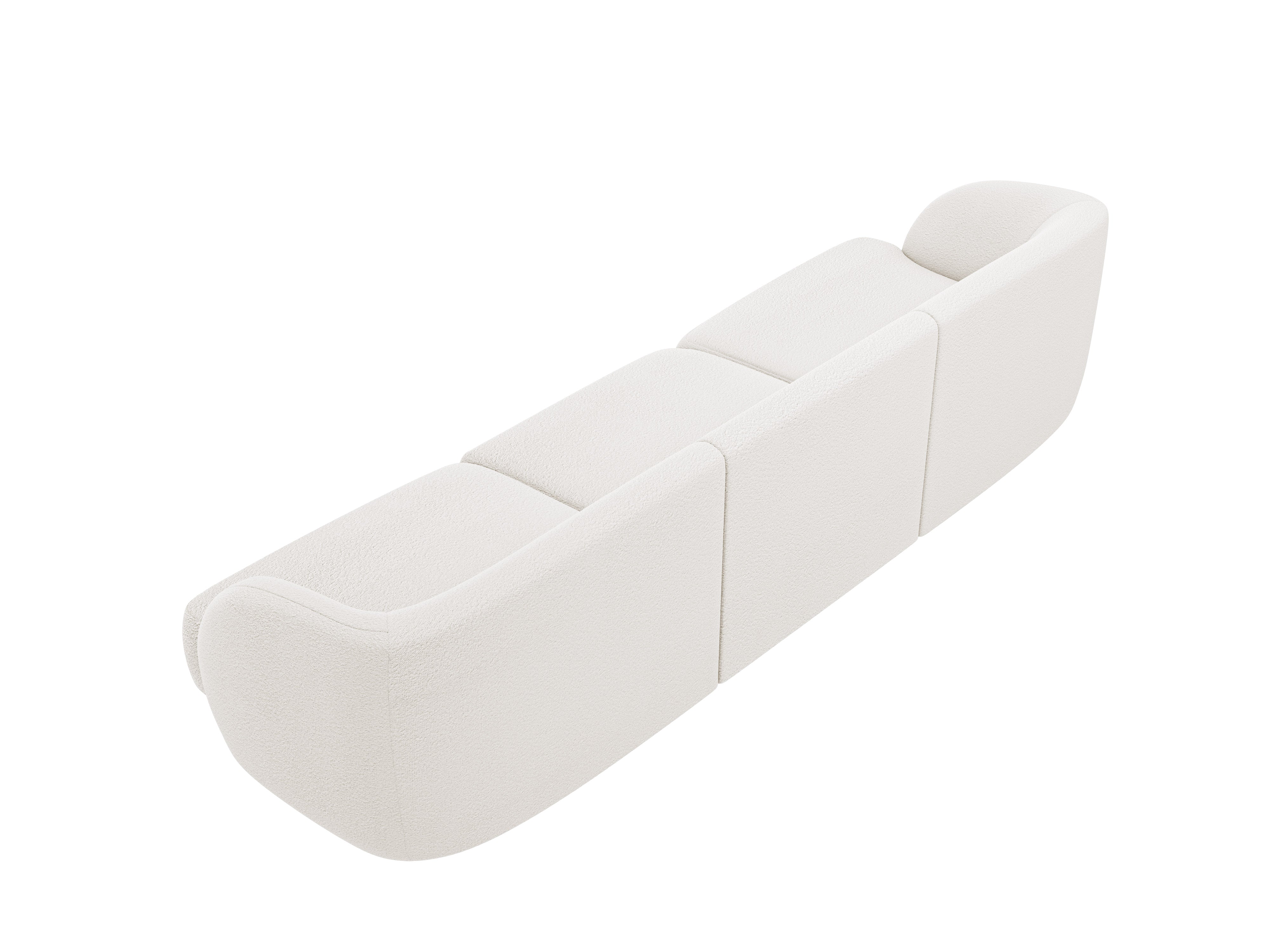 Sofa 3-Sitzer MILEY weiß Boucle