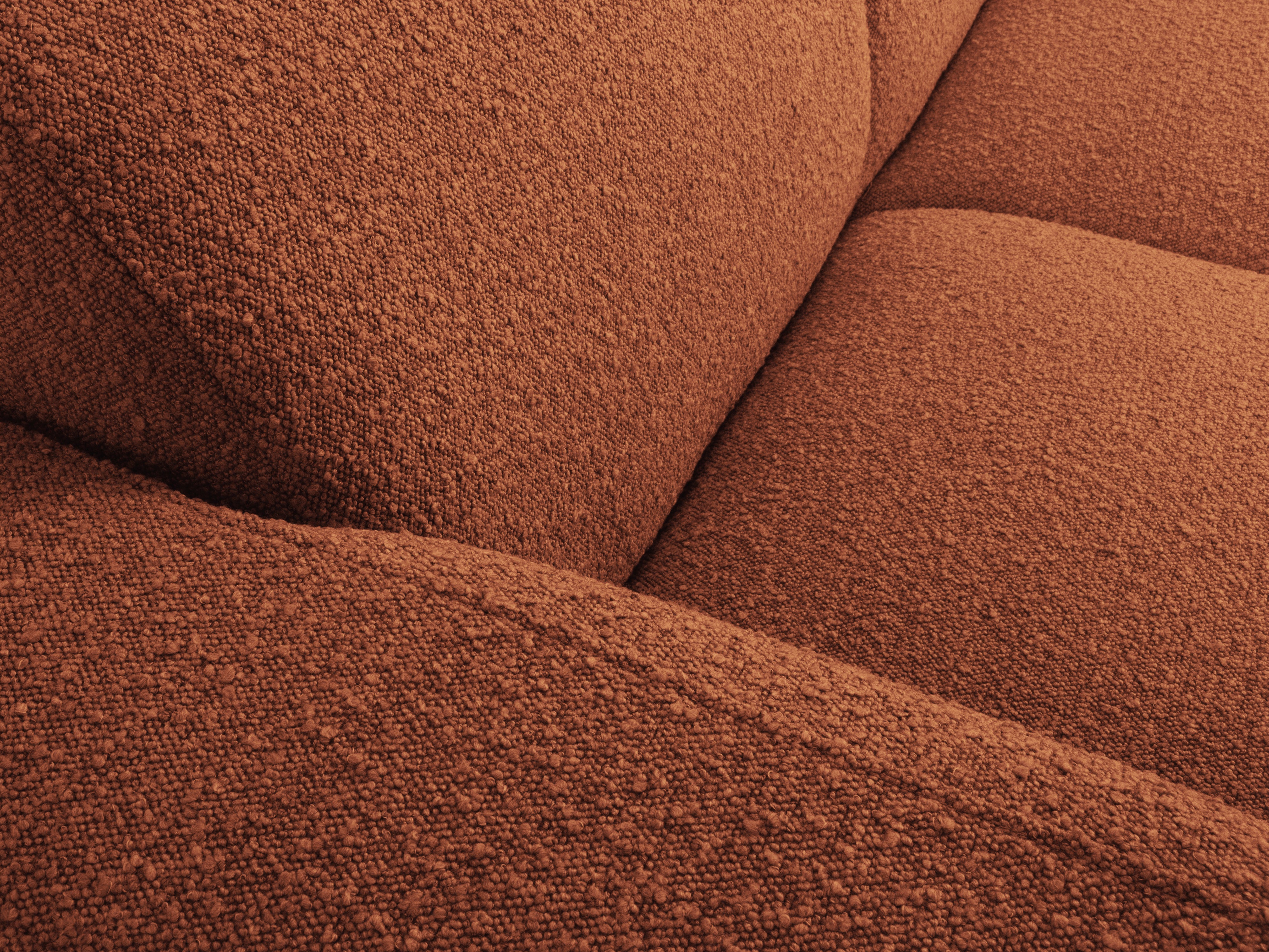 Sofa w tkaninie boucle 3-osobowa MOLINO terracotta Micadoni Eye on Design