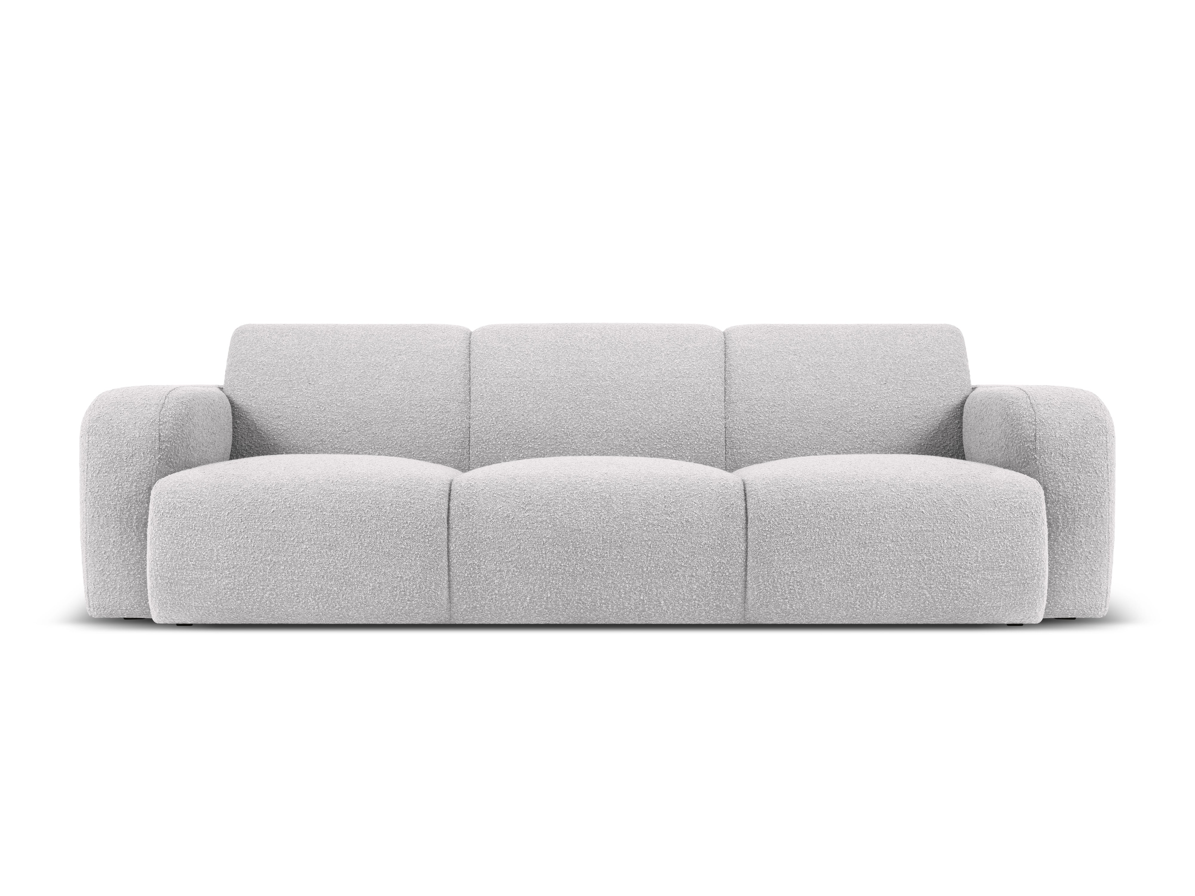Sofa w tkaninie boucle 3-osobowa MOLINO jasnoszary Micadoni Eye on Design