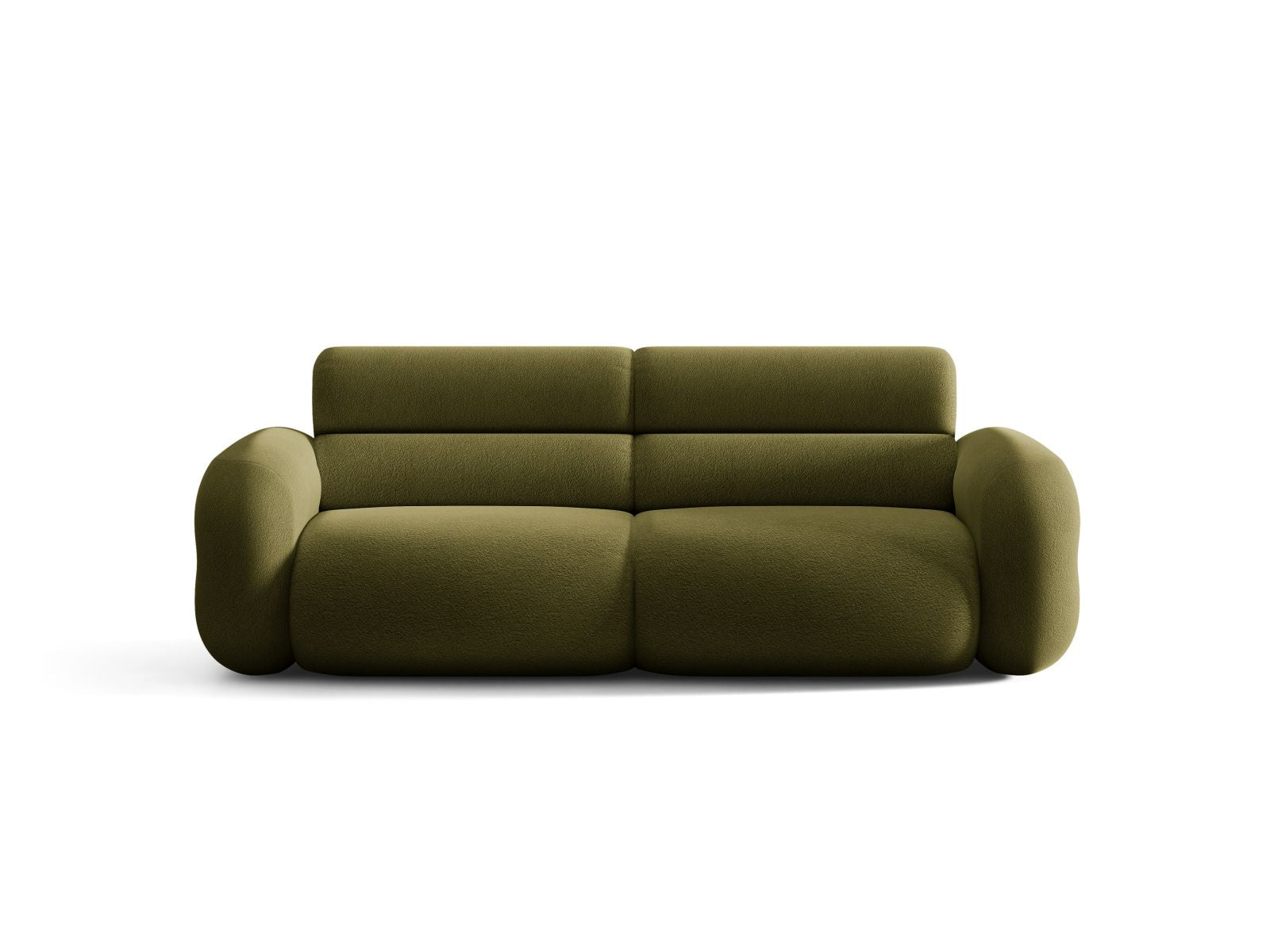 Sofa für 3 Personen NEO in olivgrünem Boucle