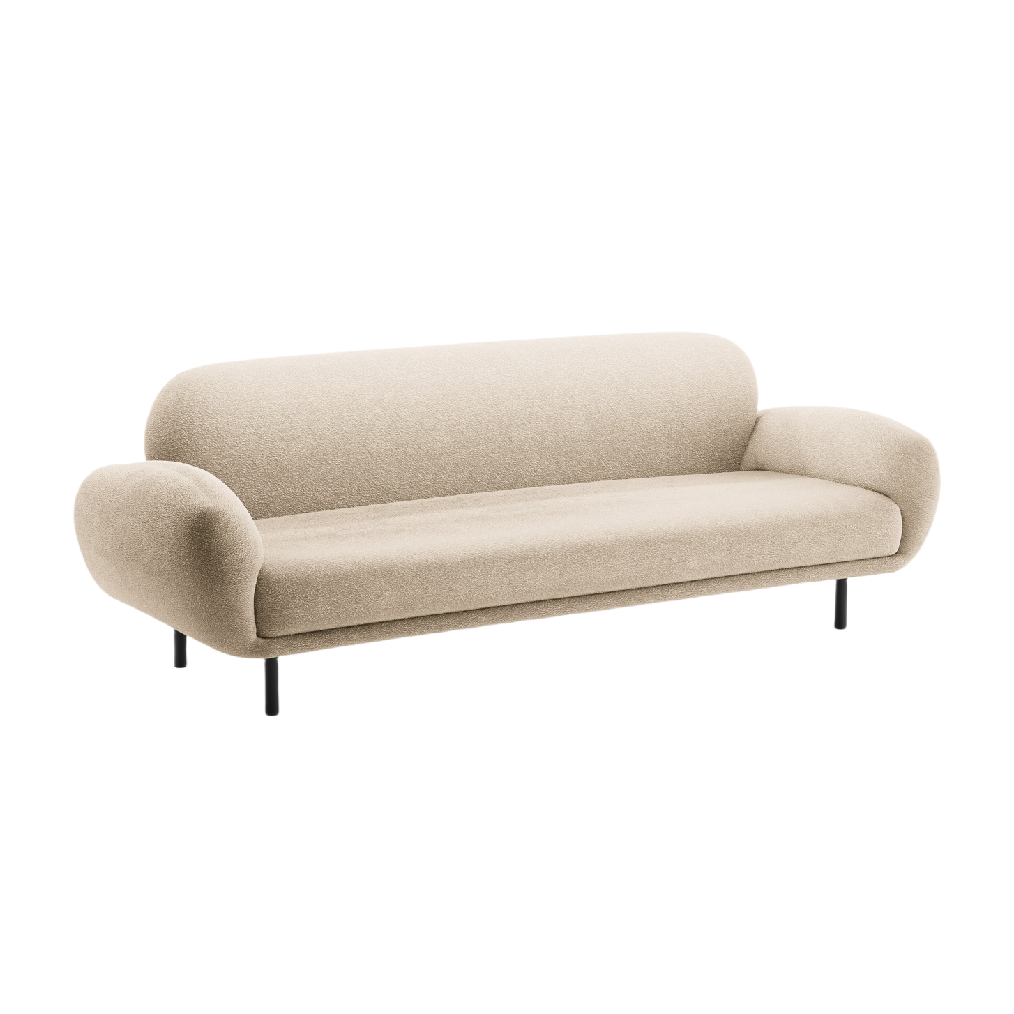 Sofa 3-osobowa POPPY beżowy boucle – Micadoni