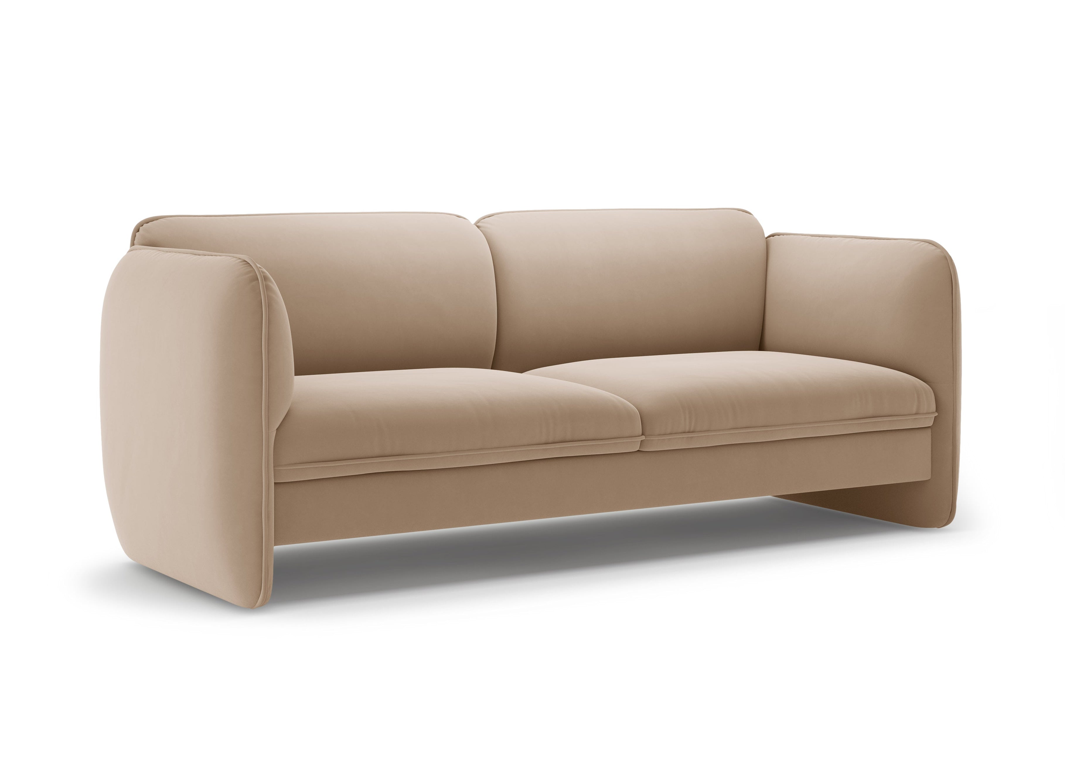 Sofa für 3 Personen aus Samt GEORGIA in Beige