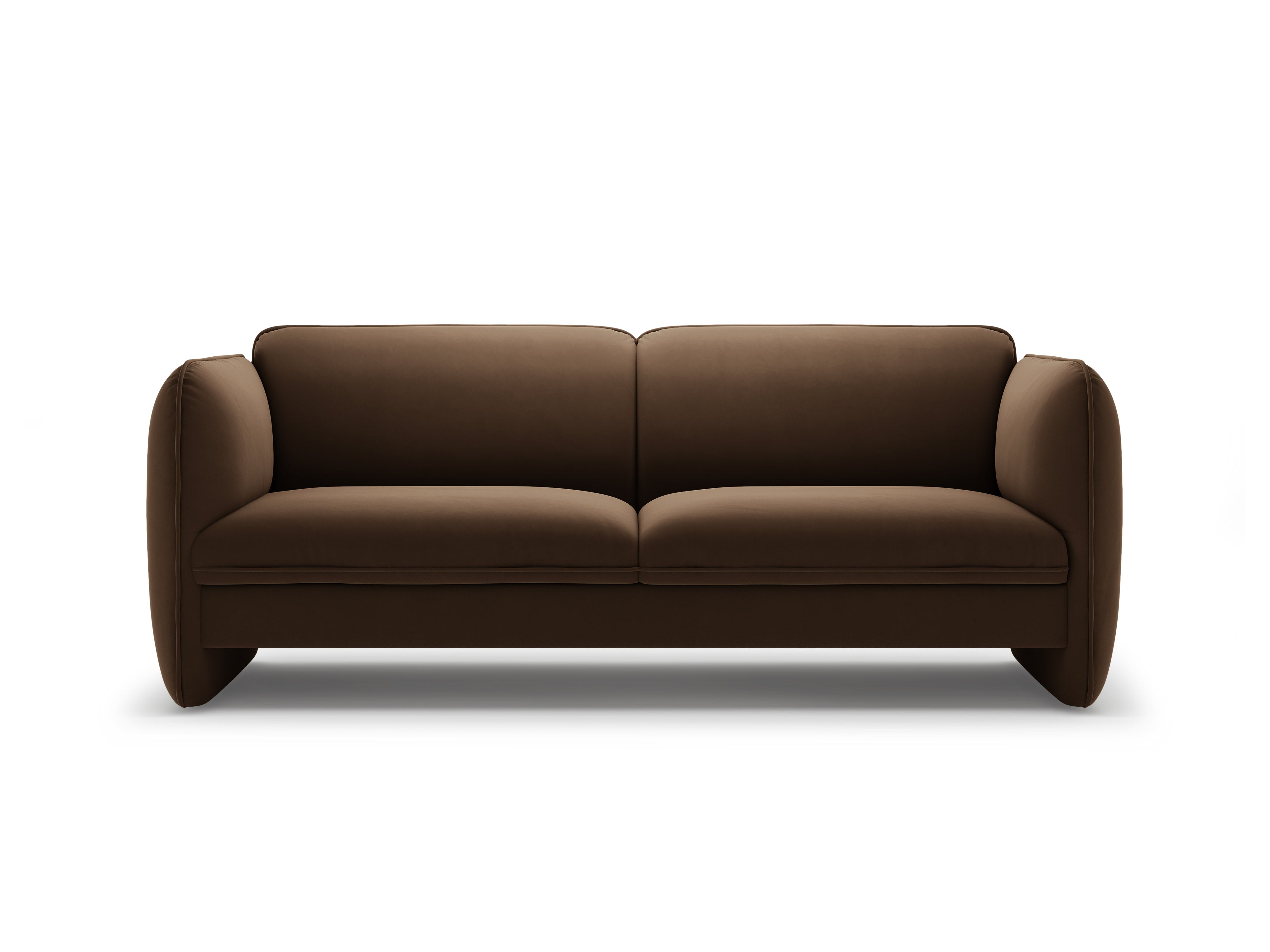Sofa 3-osobowa aksamitna GEORGIA czekoladowy