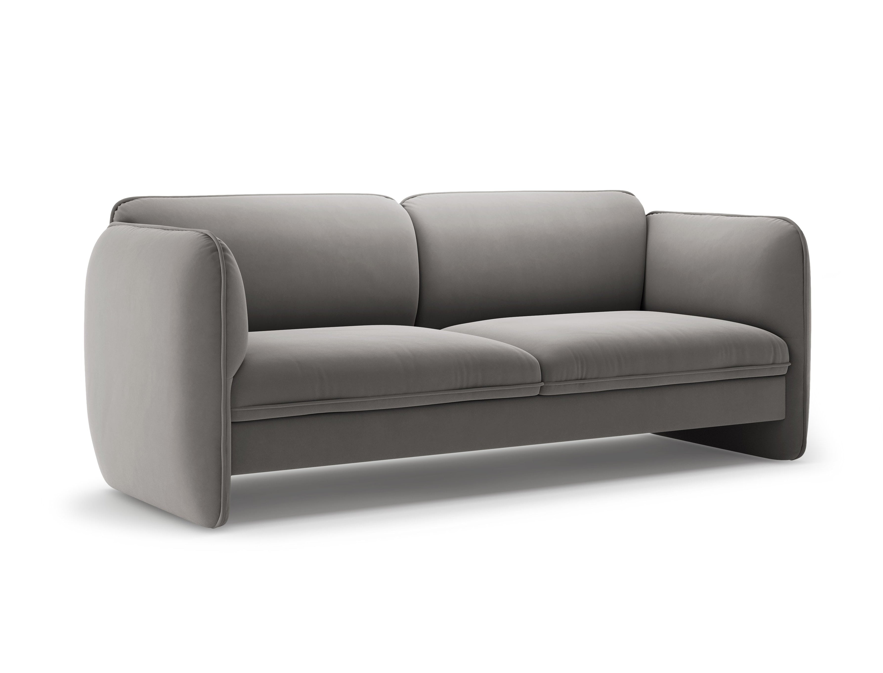 Sofa für 3 Personen aus Samt GEORGIA in Grau