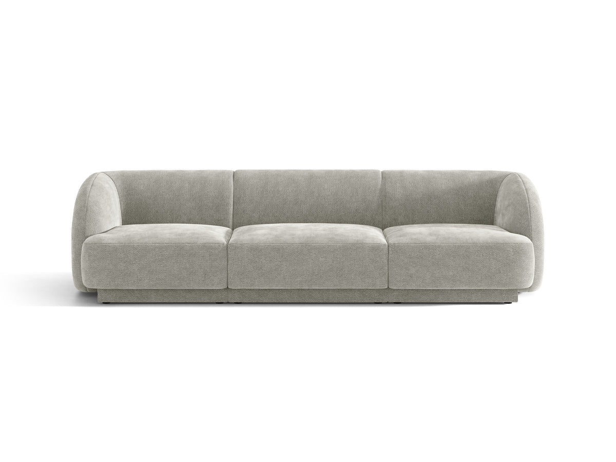Sofa 3-osobowa MILEY jasnoszary szenil jedwabisty – Micadoni
