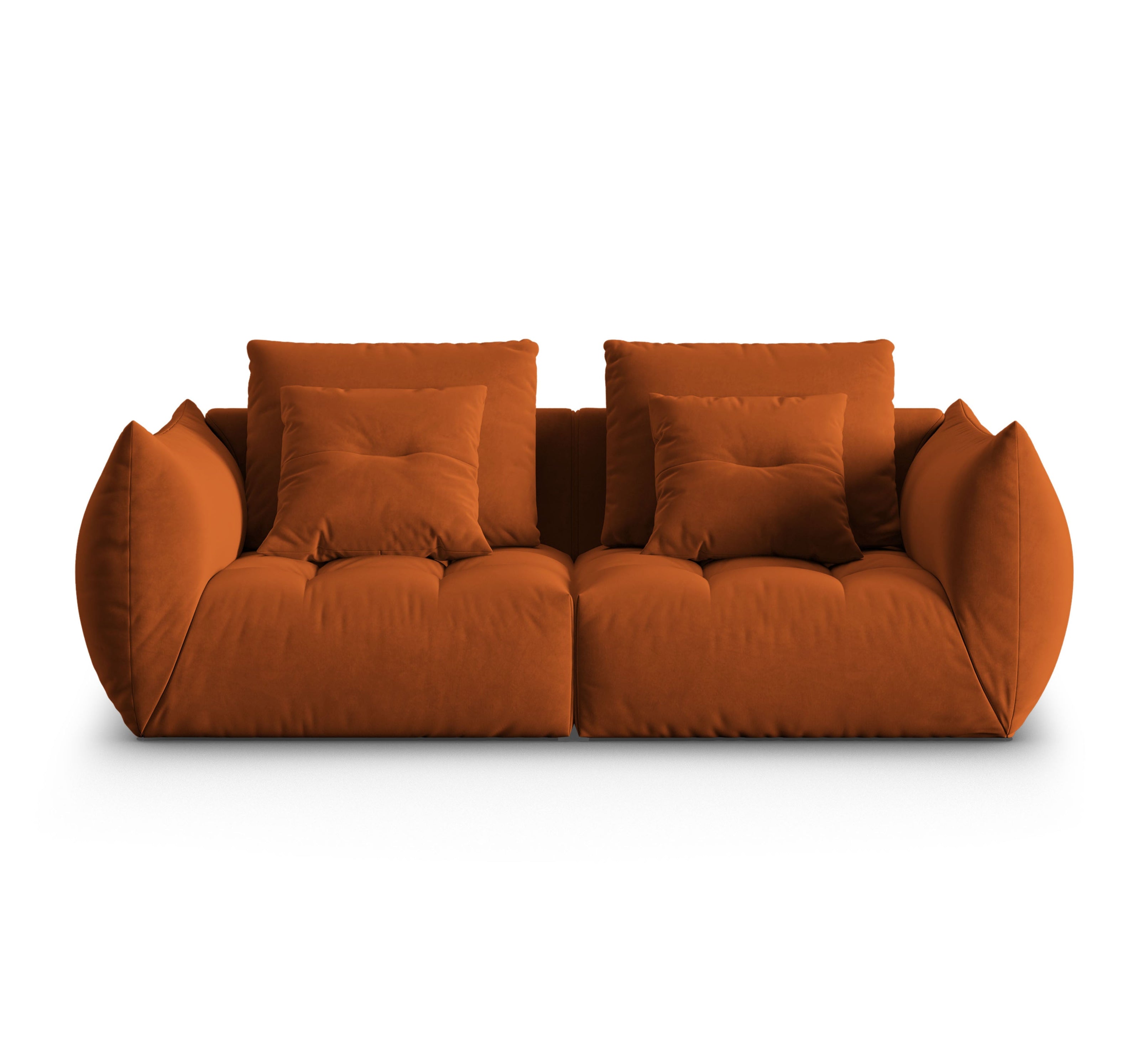 Bloom Terracotta velvet sofa