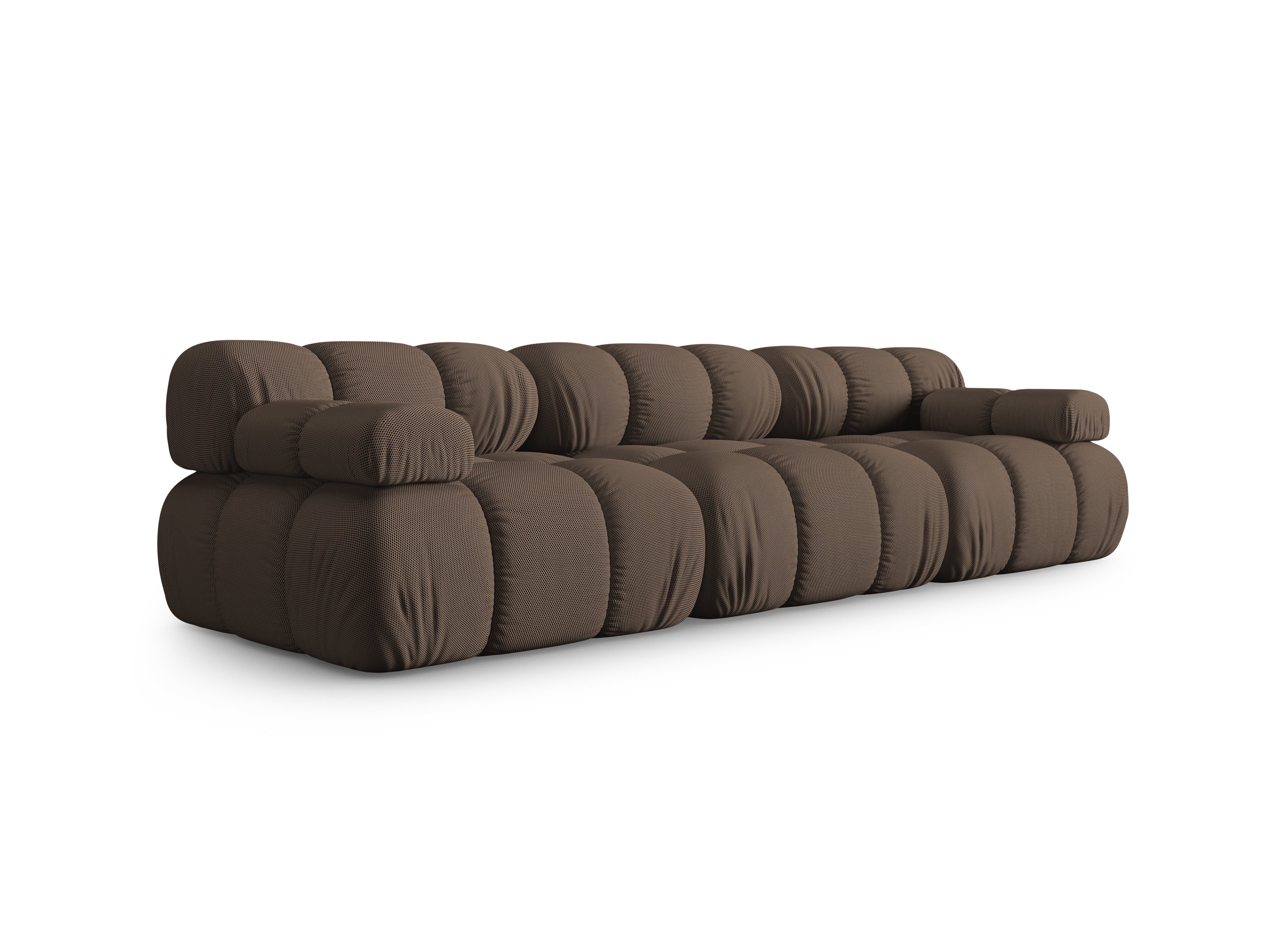 Modulares 3-Sitzer-Sofa BELLIS in braunem 3D-Stoff