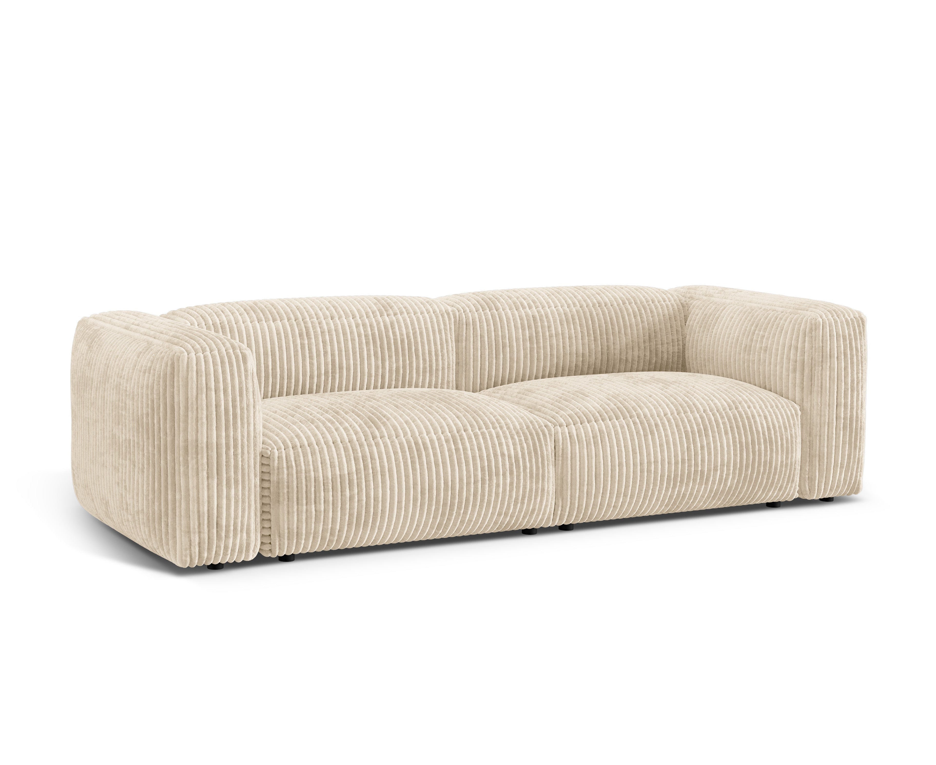 Martin 3-person sofa light beige corduroy