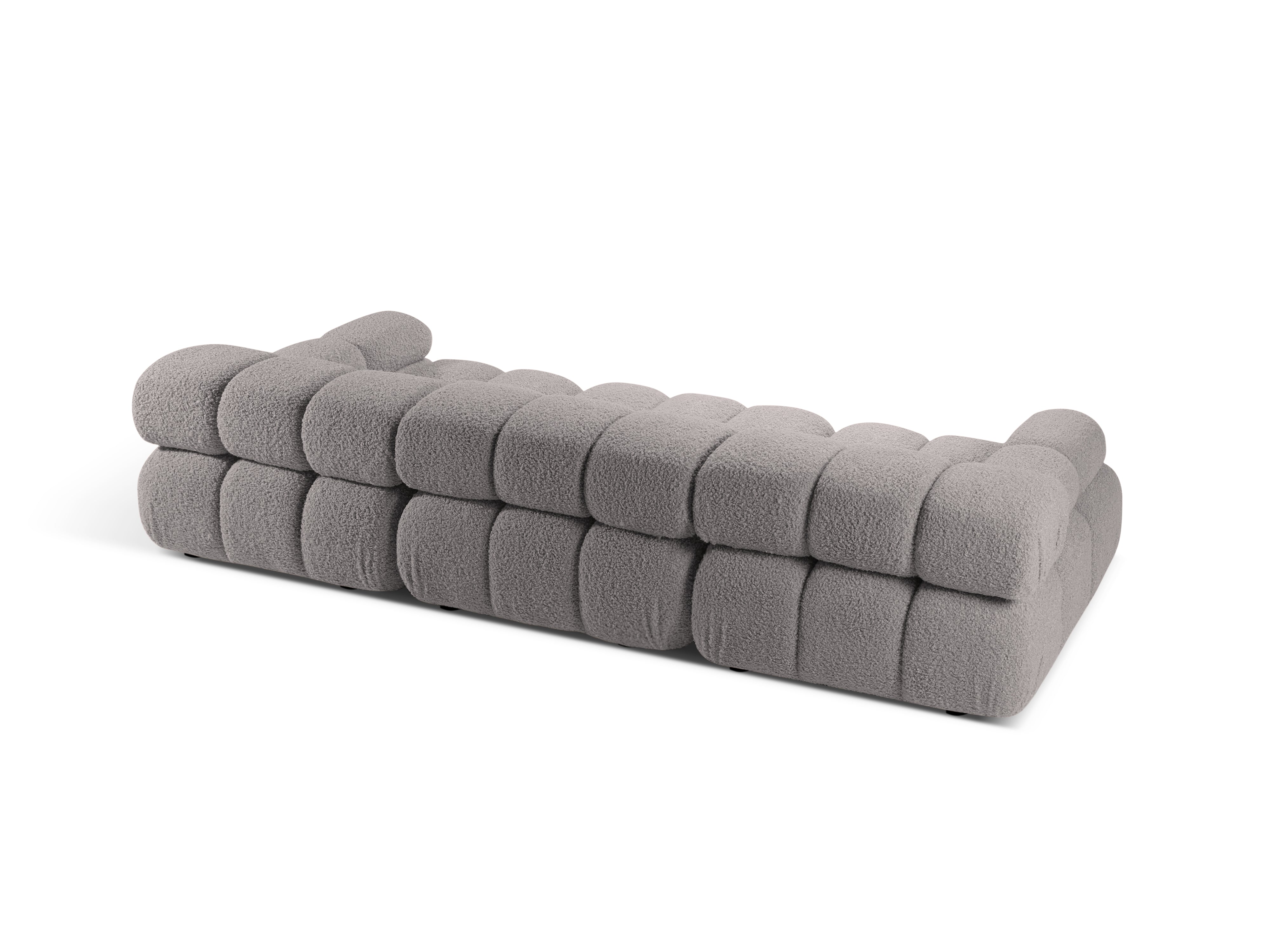 Modulares 3-Sitzer-Sofa BELLIS in grauem Boucle
