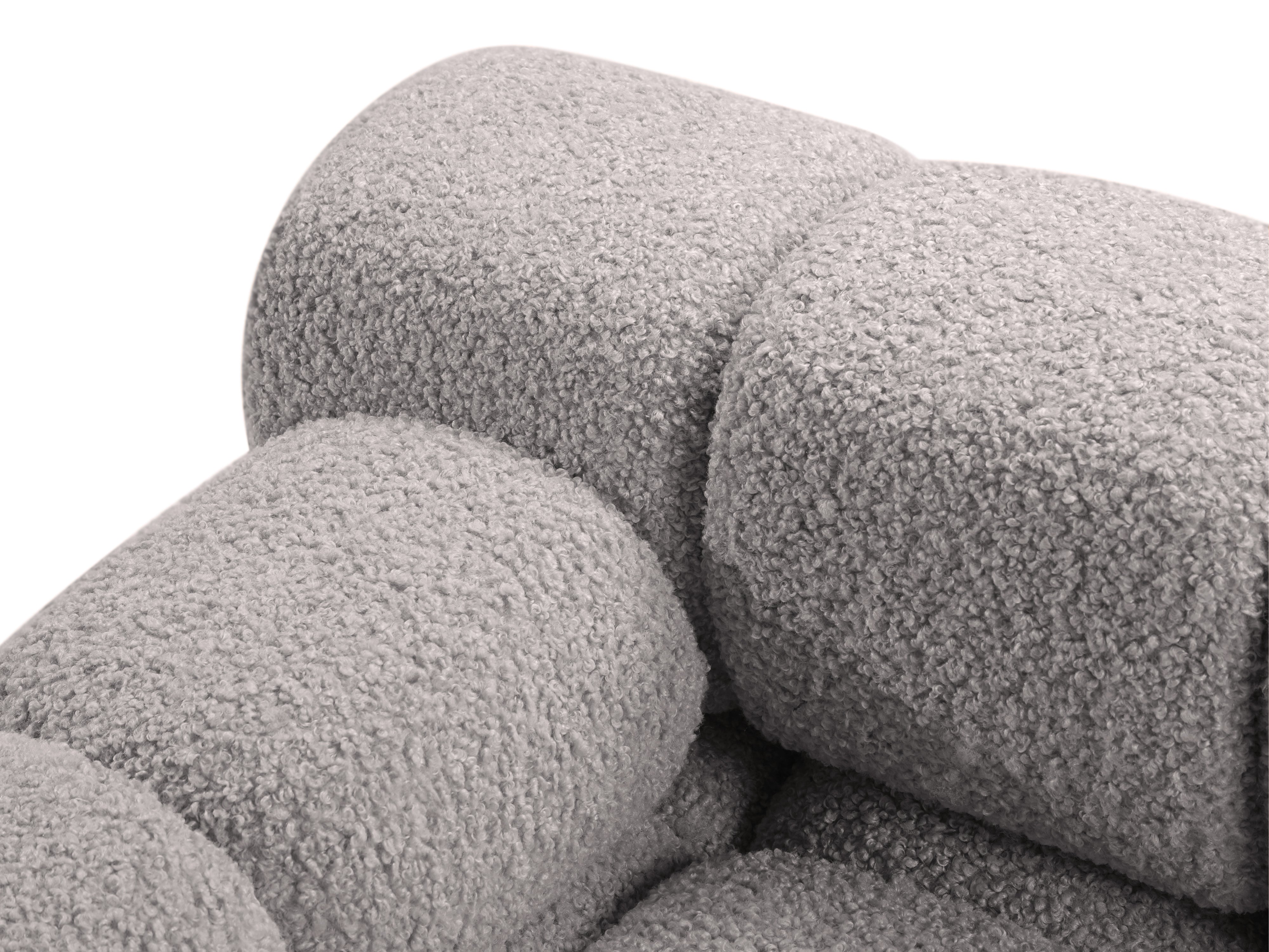Modulares 3-Sitzer-Sofa BELLIS in grauem Boucle