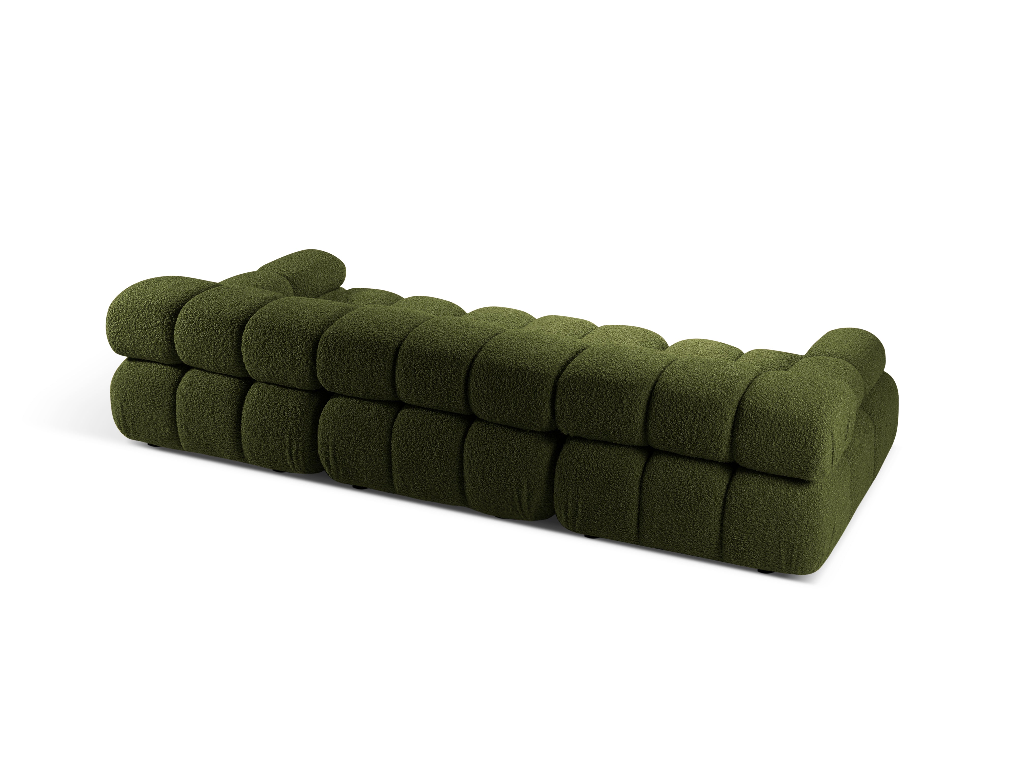 Modulares 3-Sitzer Sofa BELLIS in grünem Boucle