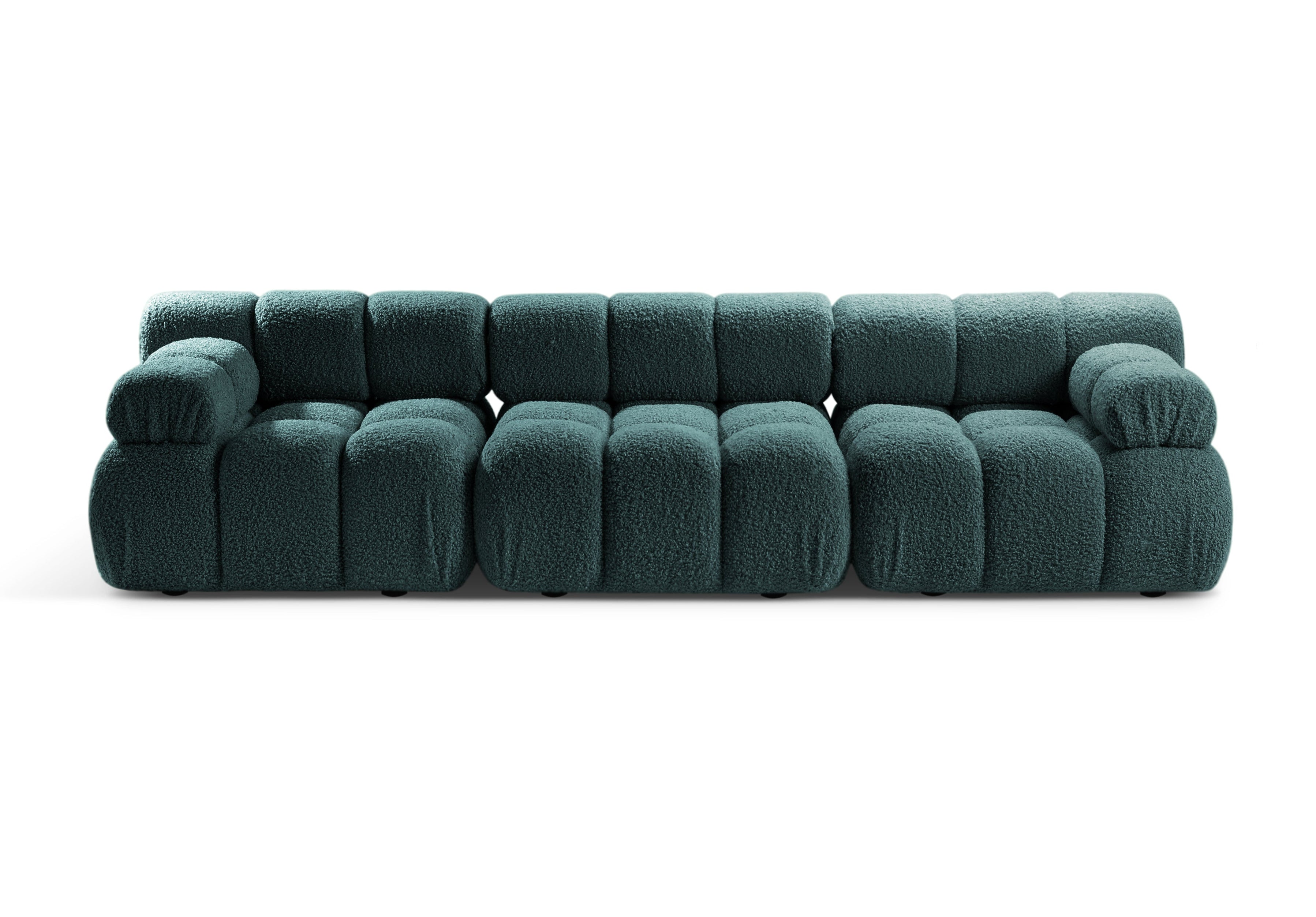 Modulares 3-Sitzer Sofa BELLIS in petrolblauem Boucle