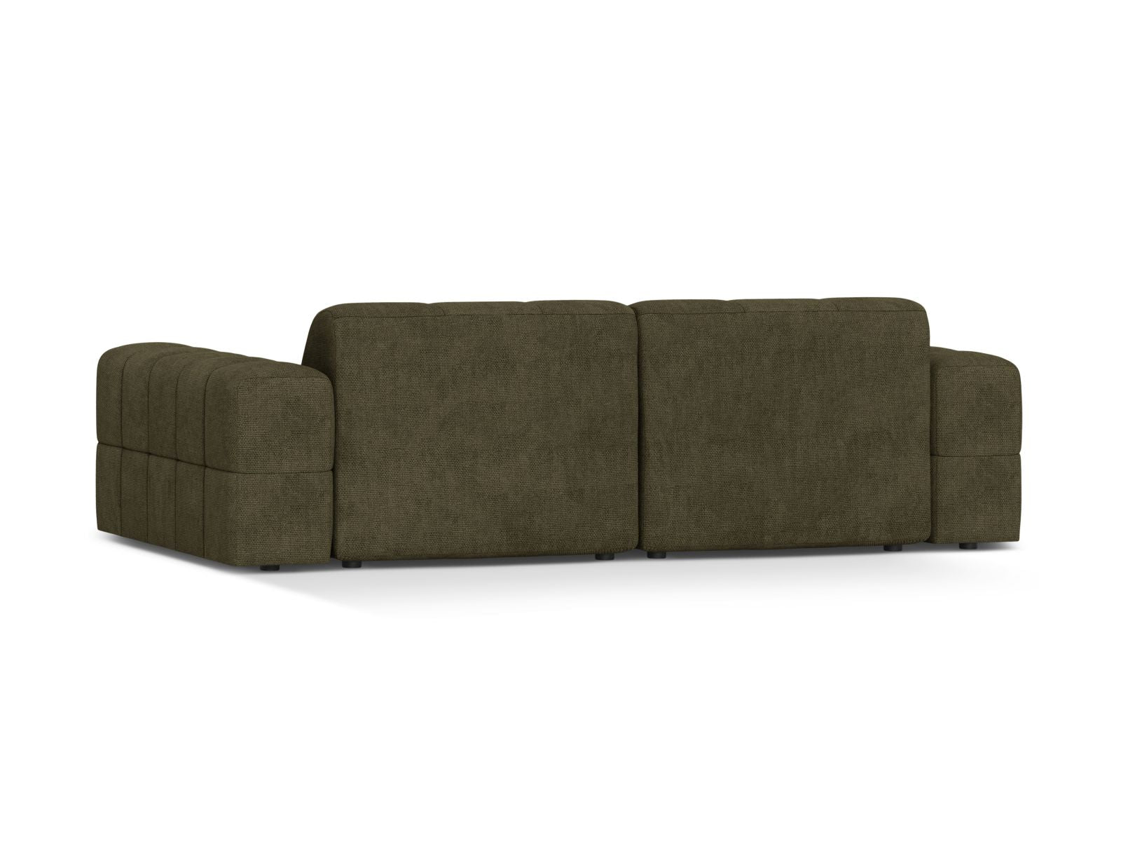 Sofa 3-osobowa JENNIFER oliwkowy szenil – ujęcie tylne