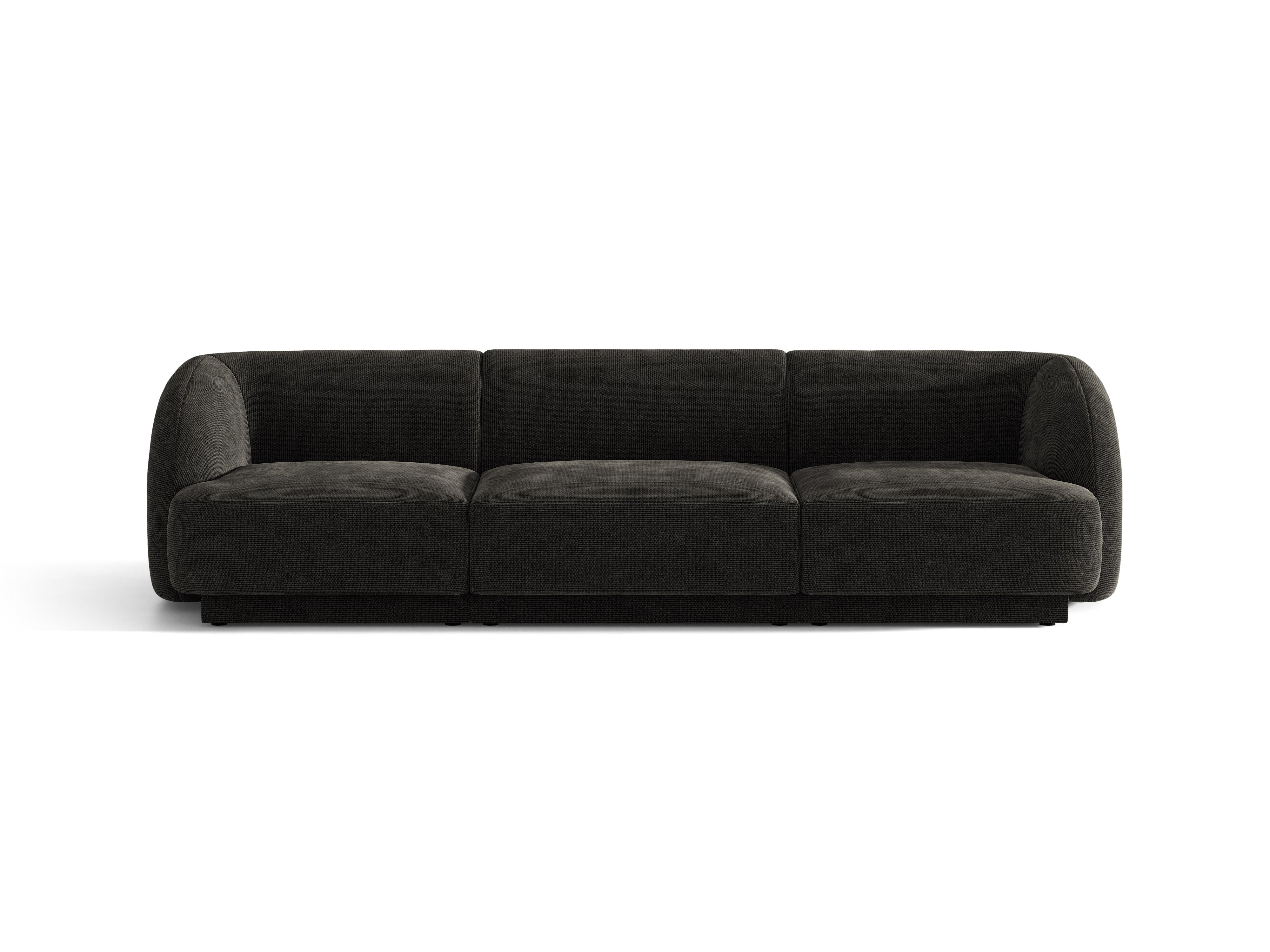Sofa 3-osobowa MILEY czarny szenil do salonu