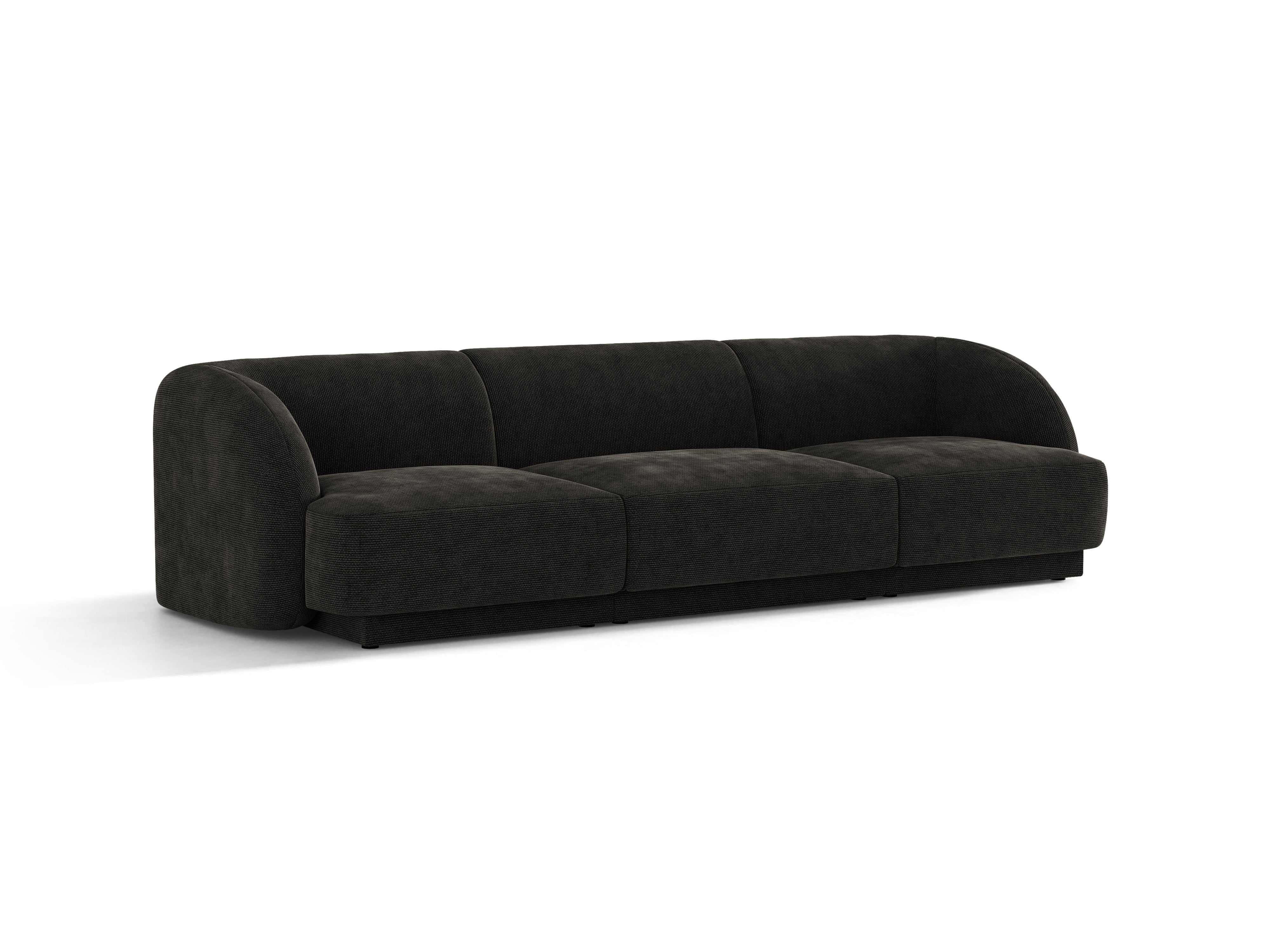 Sofa 3-osobowa MILEY czarny szenil – Micadoni