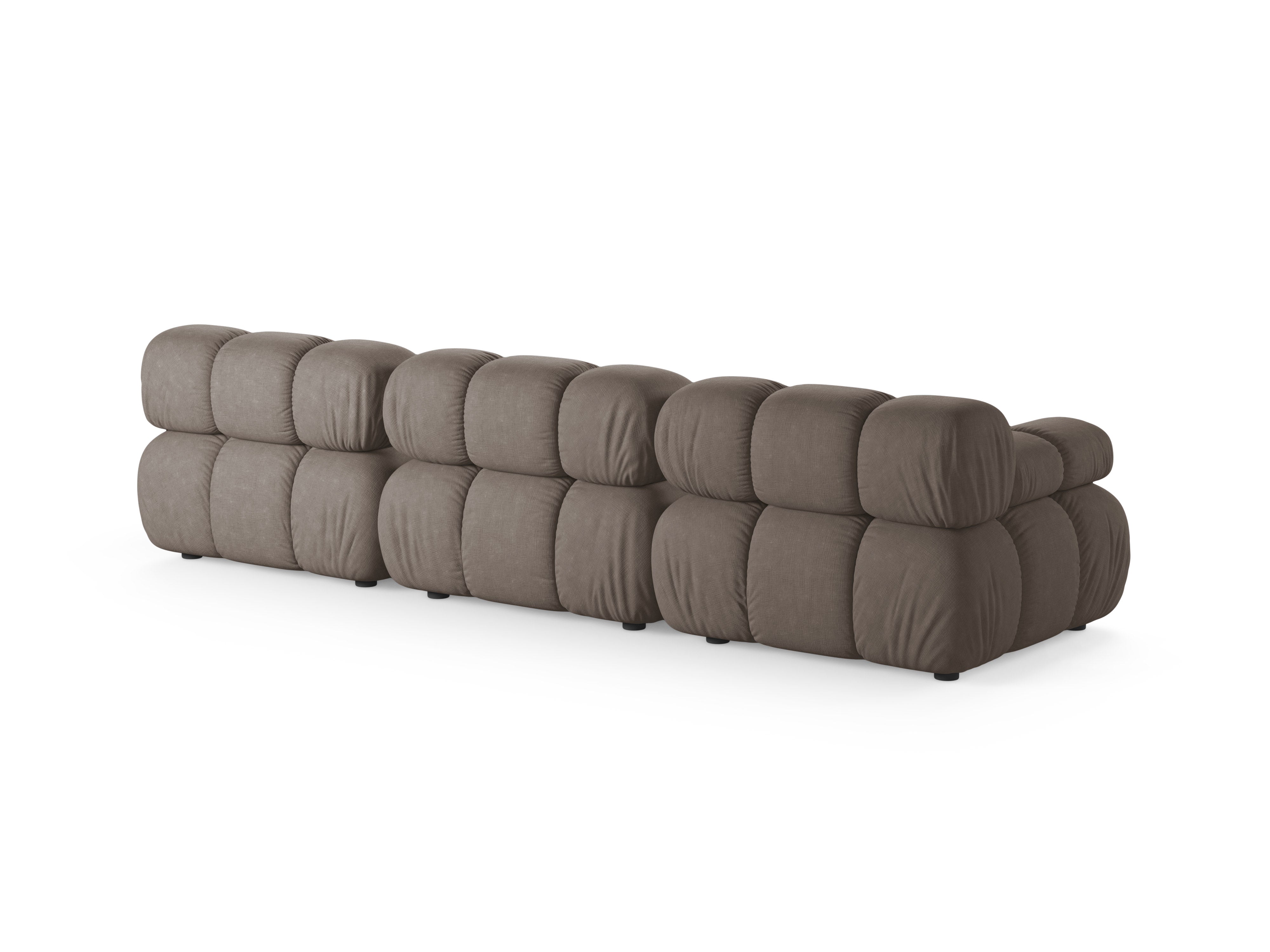 Modulares 3-Sitzer Sofa BELLIS in dunklem Cappuccino