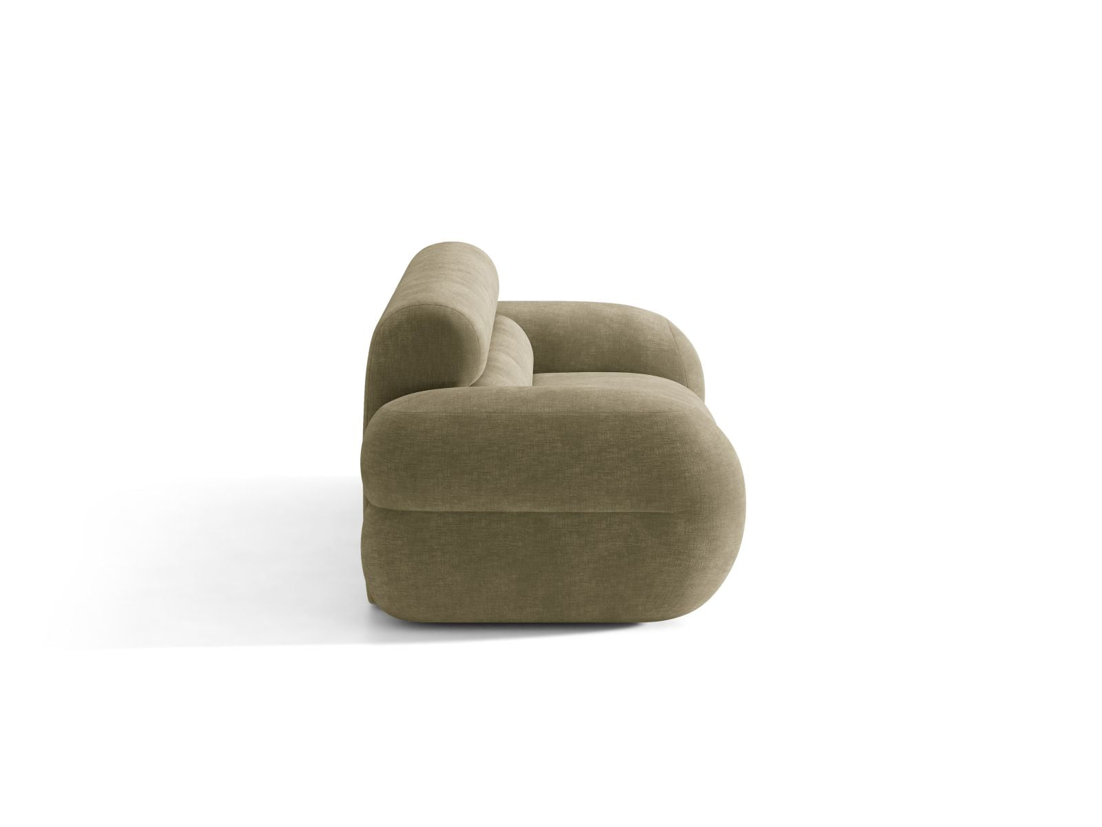 Sofa für 3 Personen NEO in olivgrünem Chenille