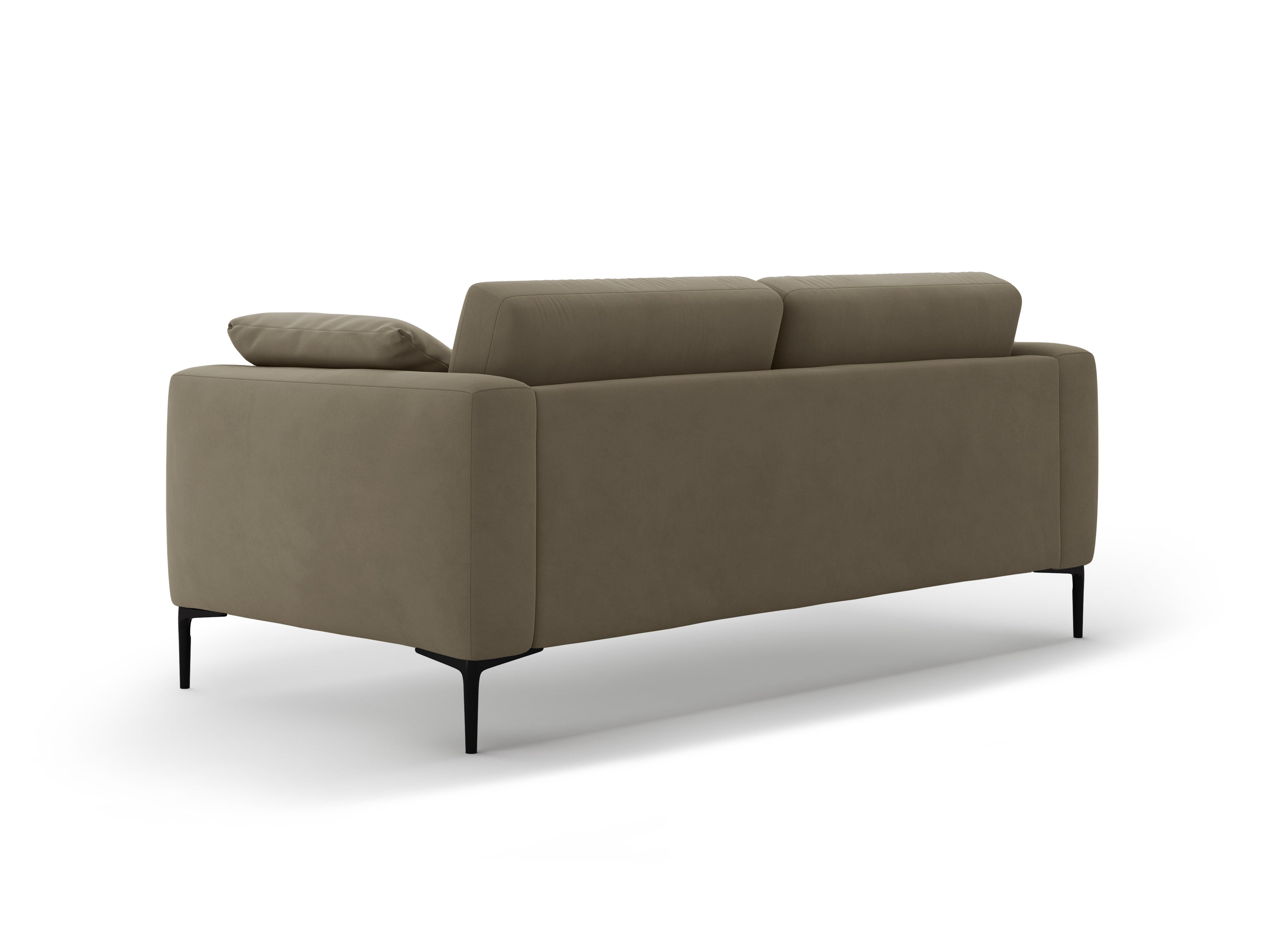 Sofa aksamitna 3-osobowa BEMY szarobrązowy