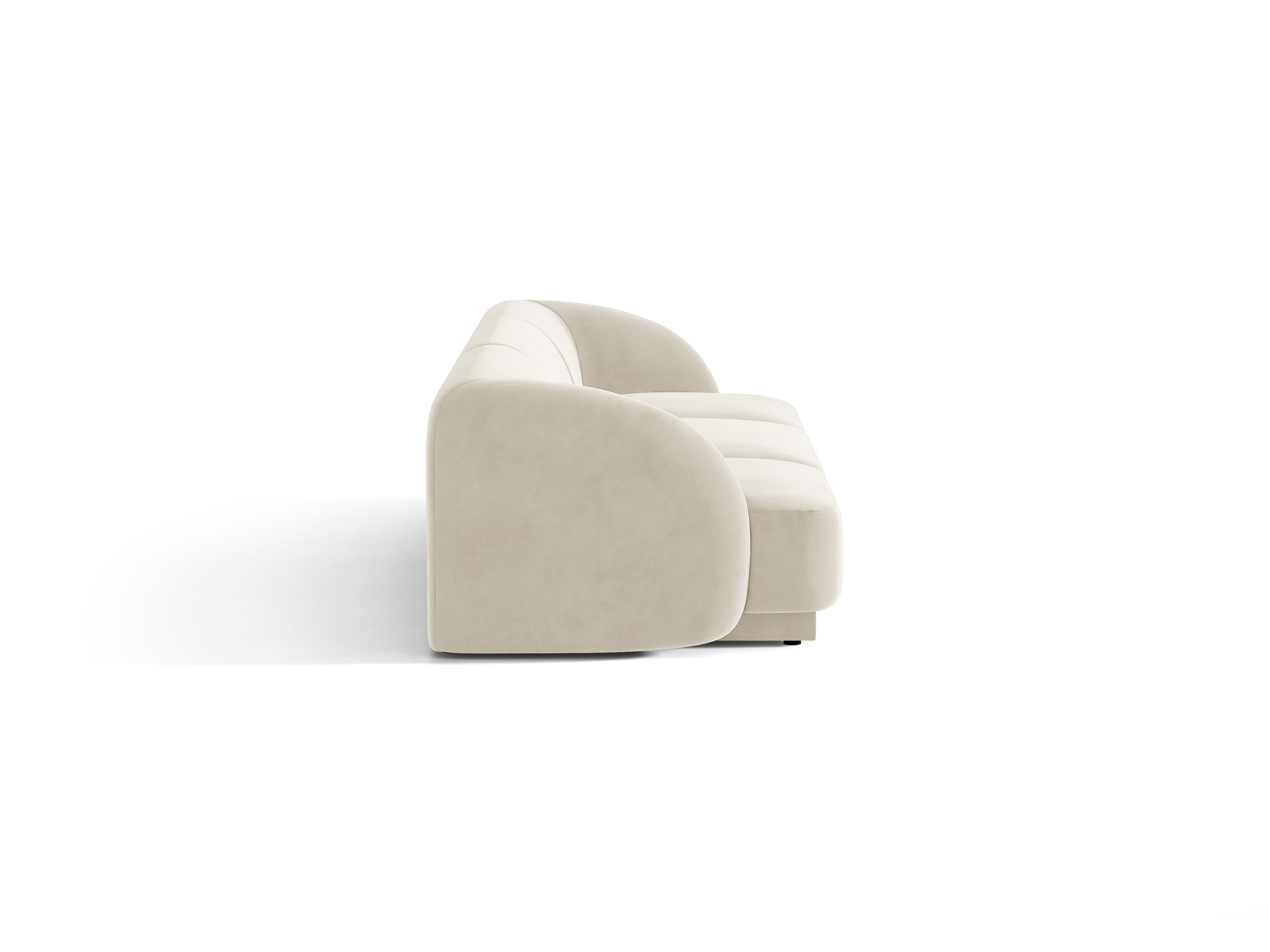 Sofa aus Samt 3-sitzig MILEY beige