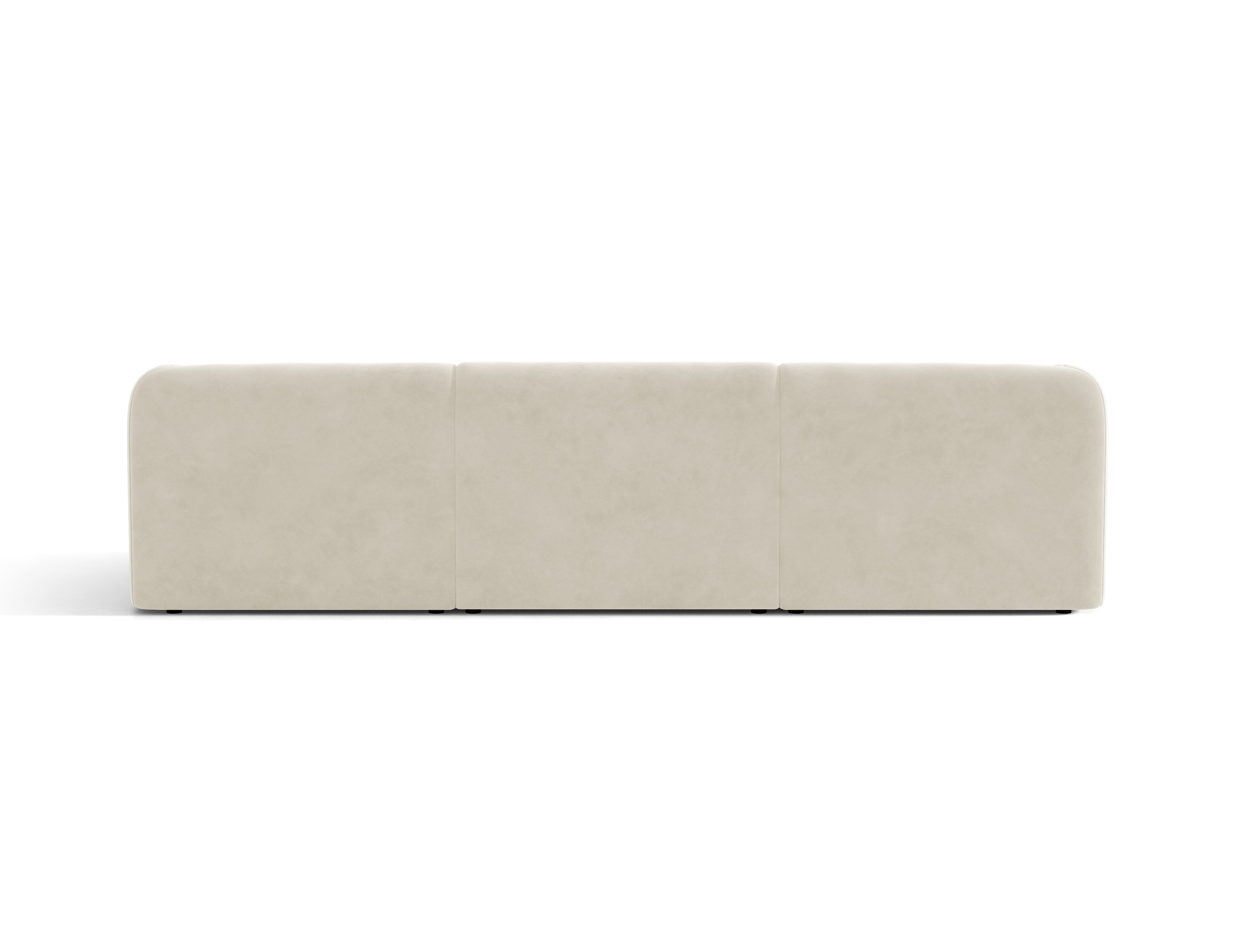 Sofa aus Samt 3-sitzig MILEY beige