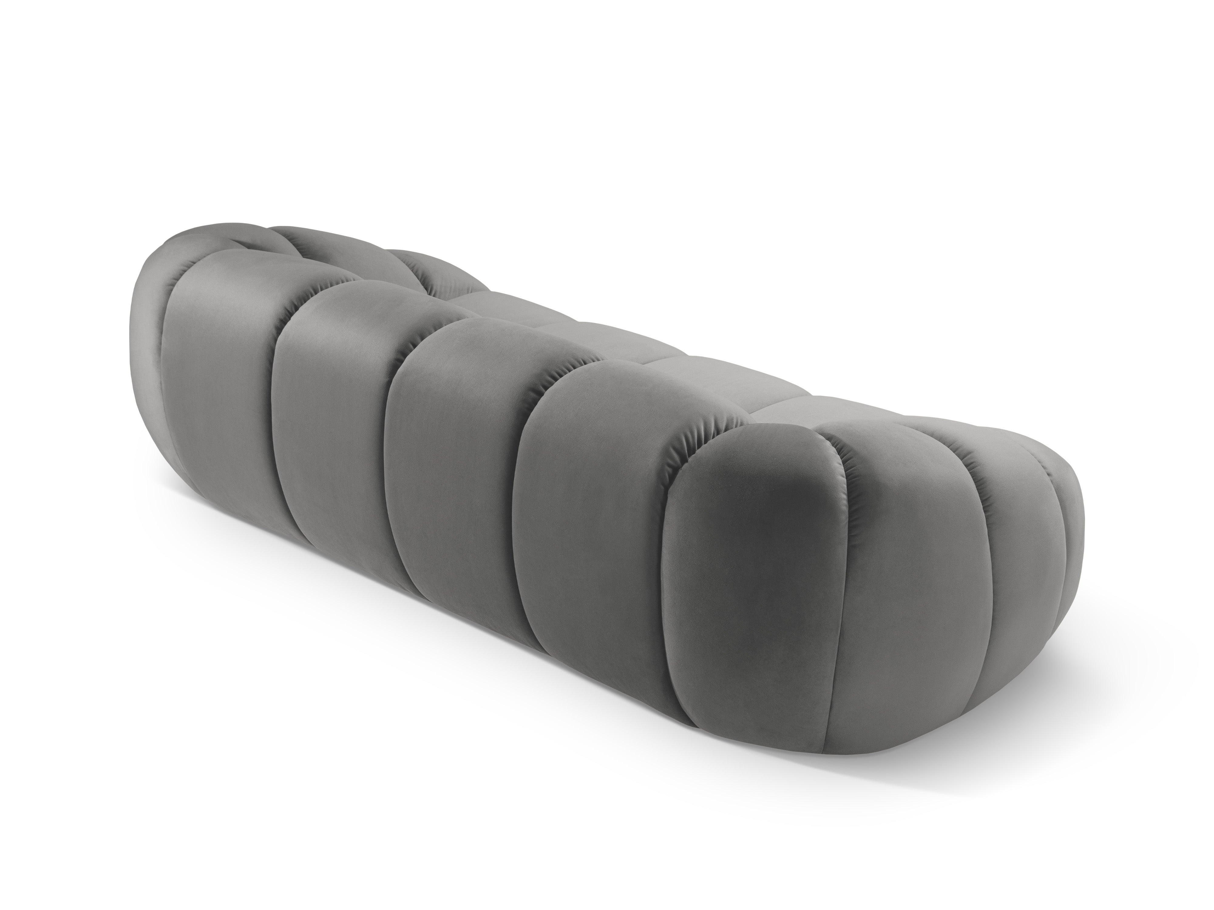 Sofa aksamitna 2,5-osobowa DIANA szary – Micadoni