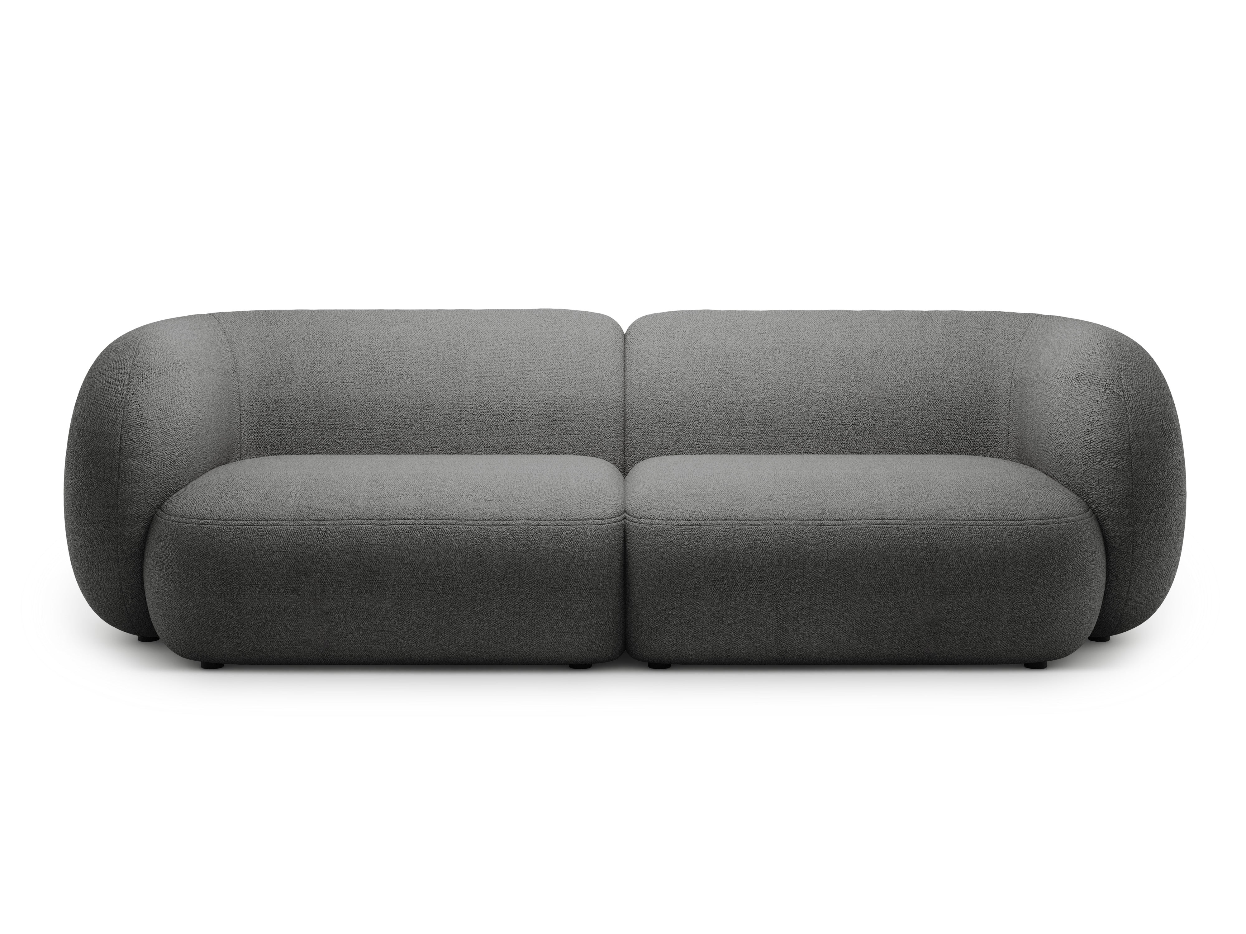 4-seater Sofa KATE dark gray boucle