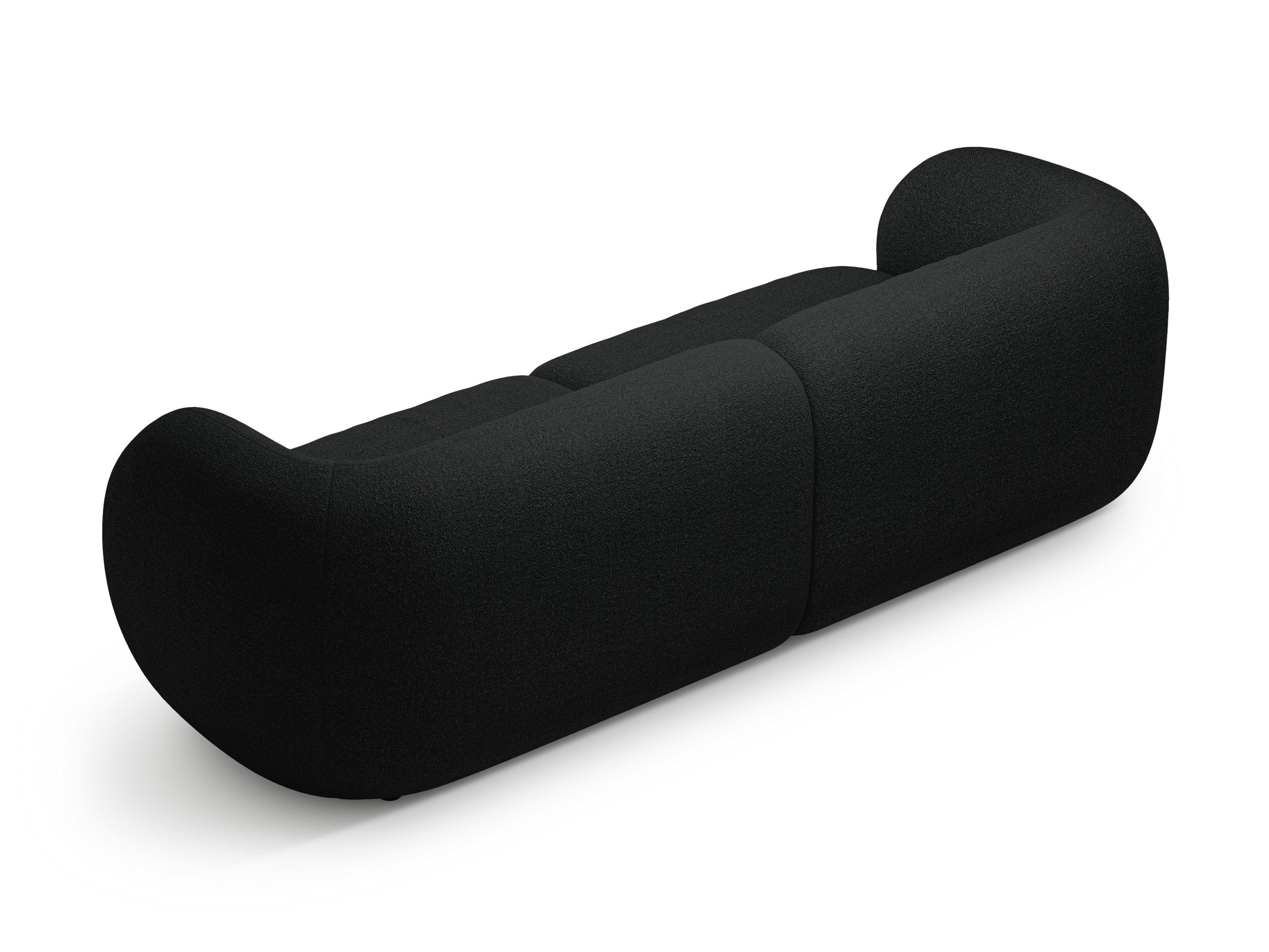 4-seater Sofa KATE black boucle
