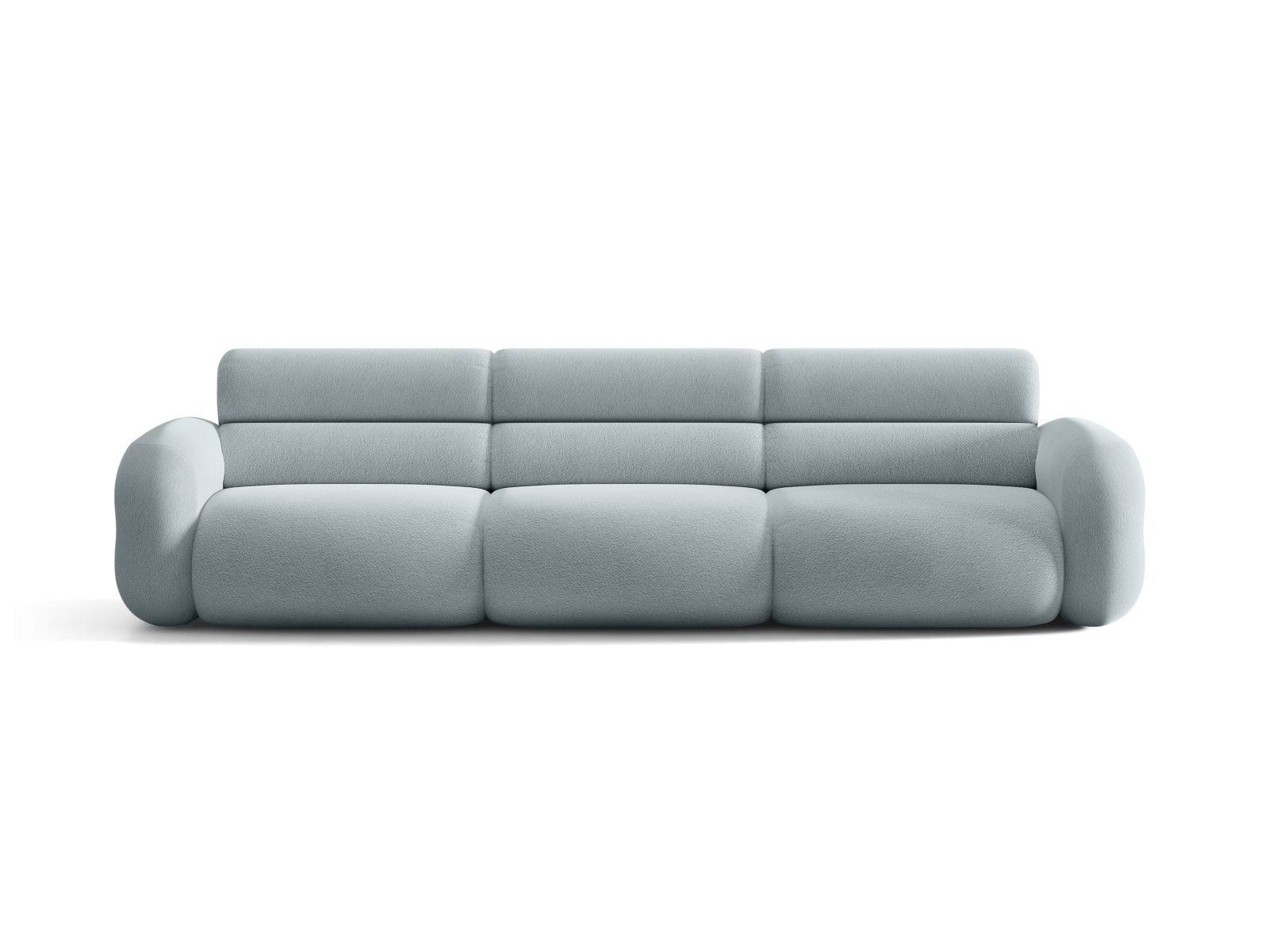 Sofa für 4 Personen NEO in himmelblauem Boucle