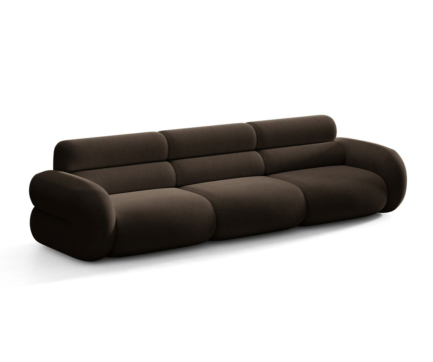 Sofa für 4 Personen NEO in braunem Boucle