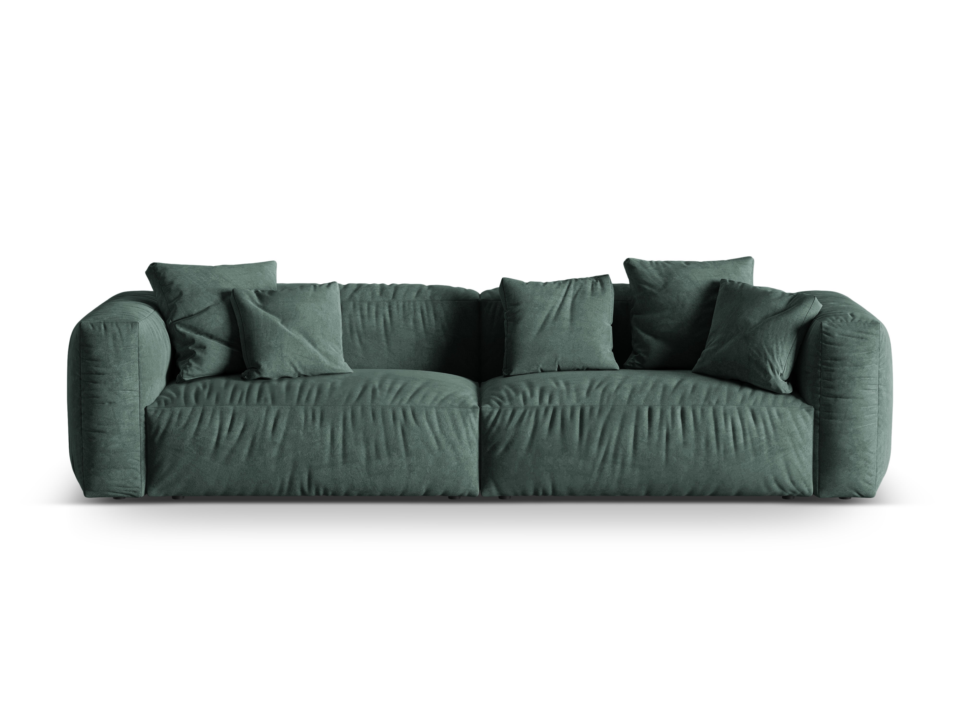 Martin Petrol velvet sofa 4-person