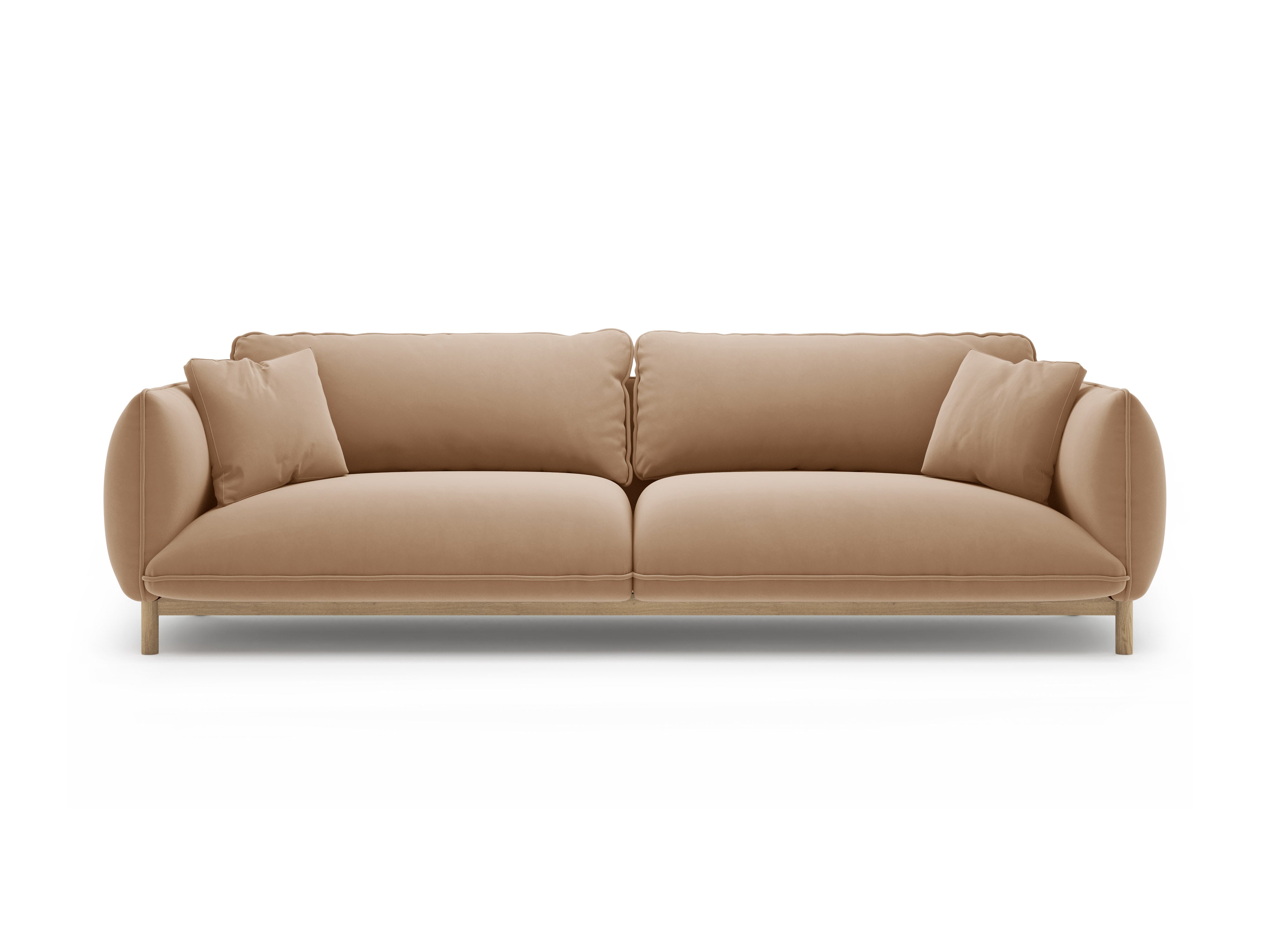 ADA sand velvet 4-seater sofa