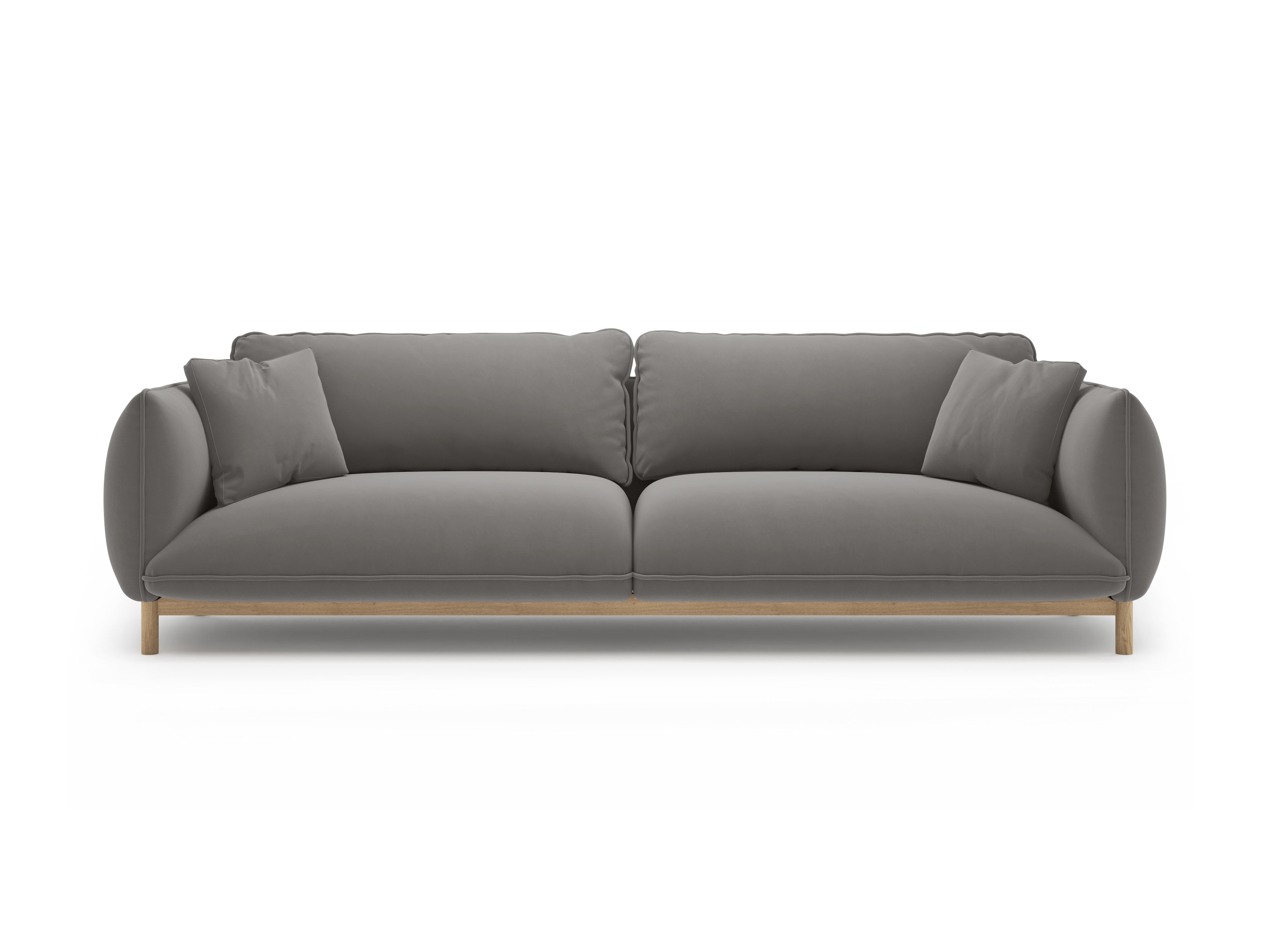 Sofa aus Samt für 4 Personen ADA grau