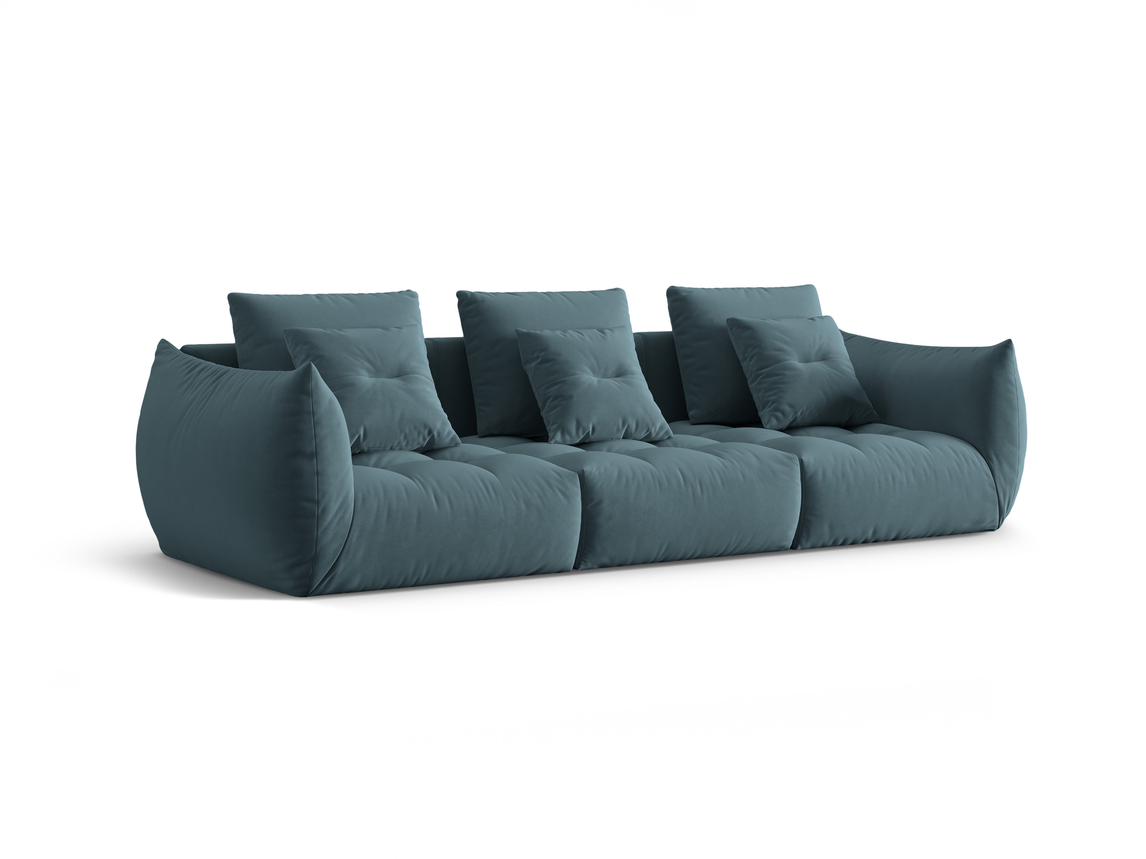 Samtsofa 4-Sitzer Bloom Pastellblau
