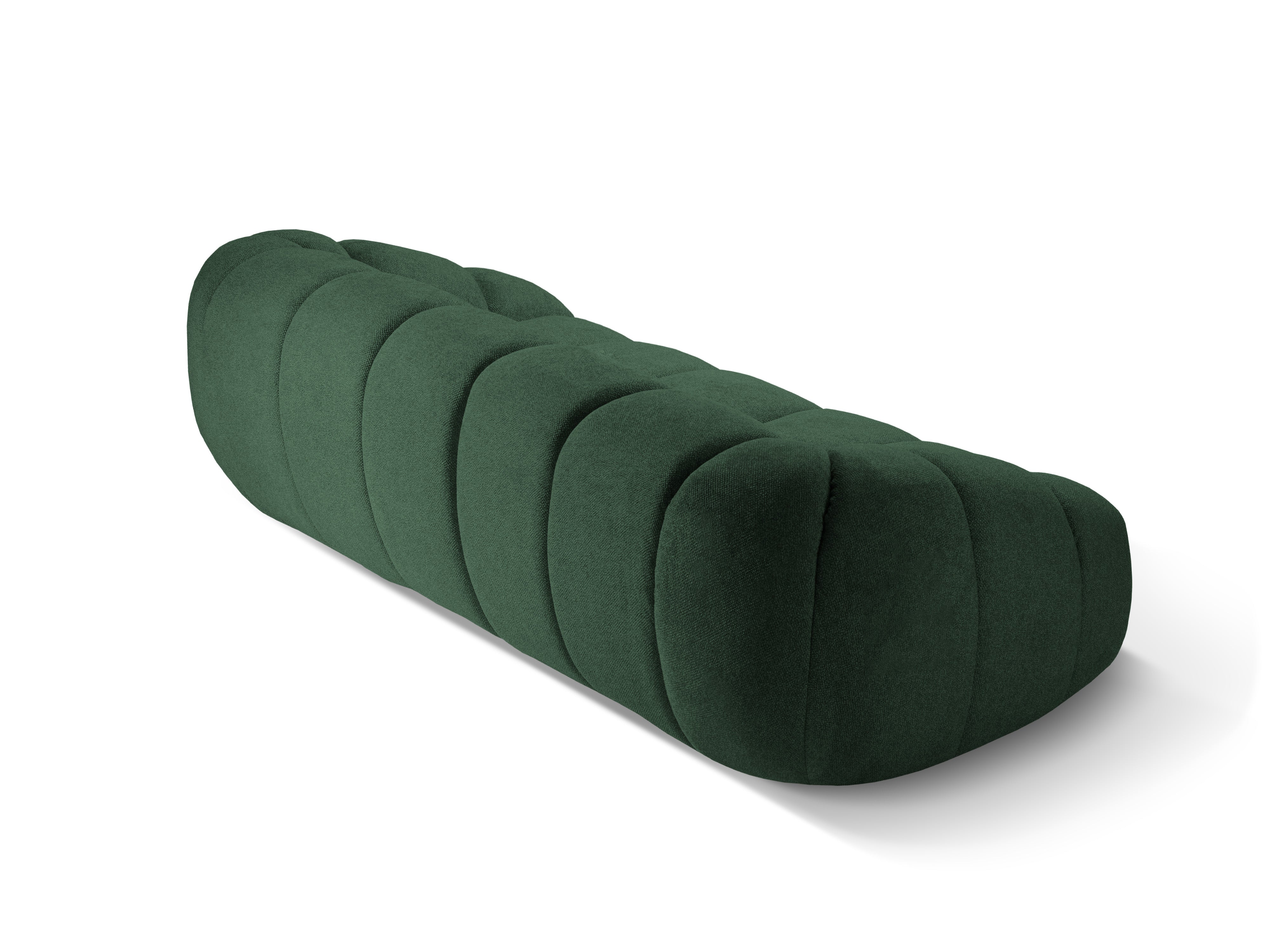 Sofa für 4 Personen DIANA dunkelgrüner Chenille