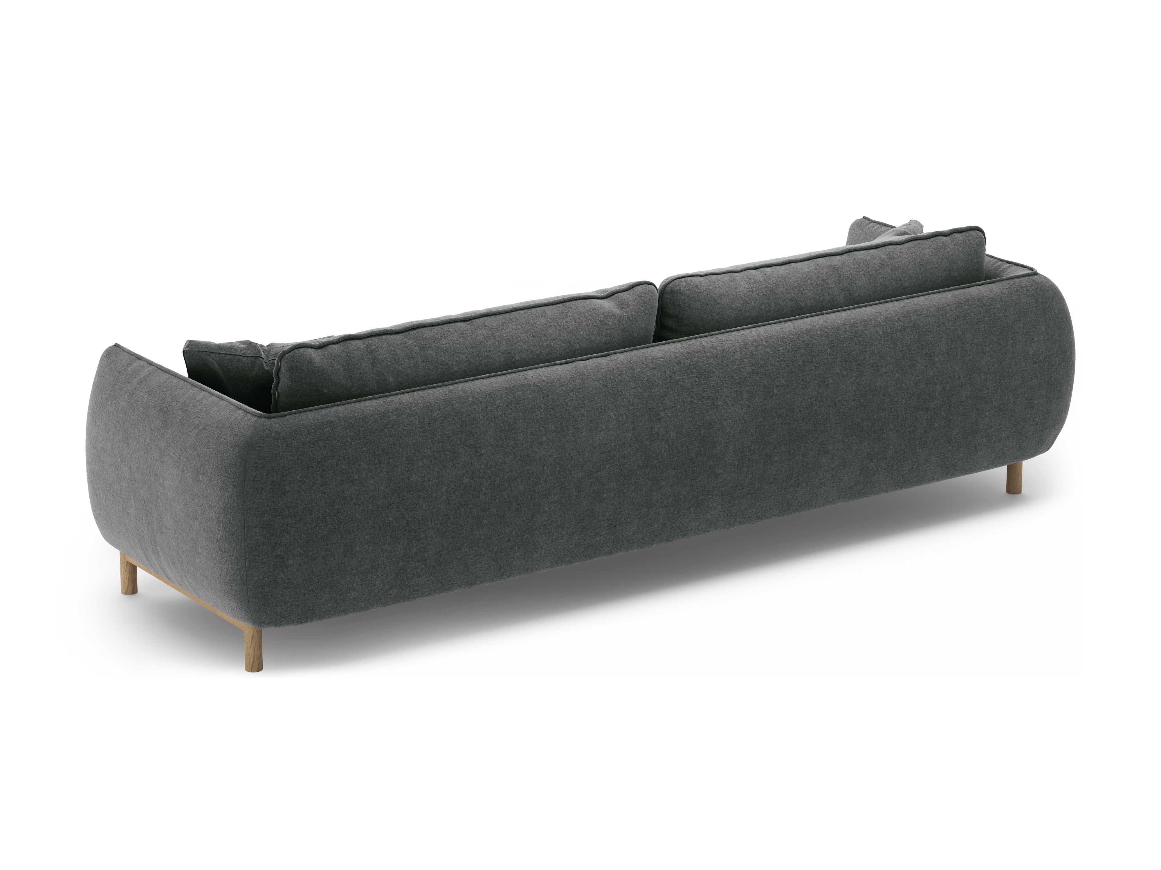 Sofa für 4 Personen ADA dunkelgrau Chenille