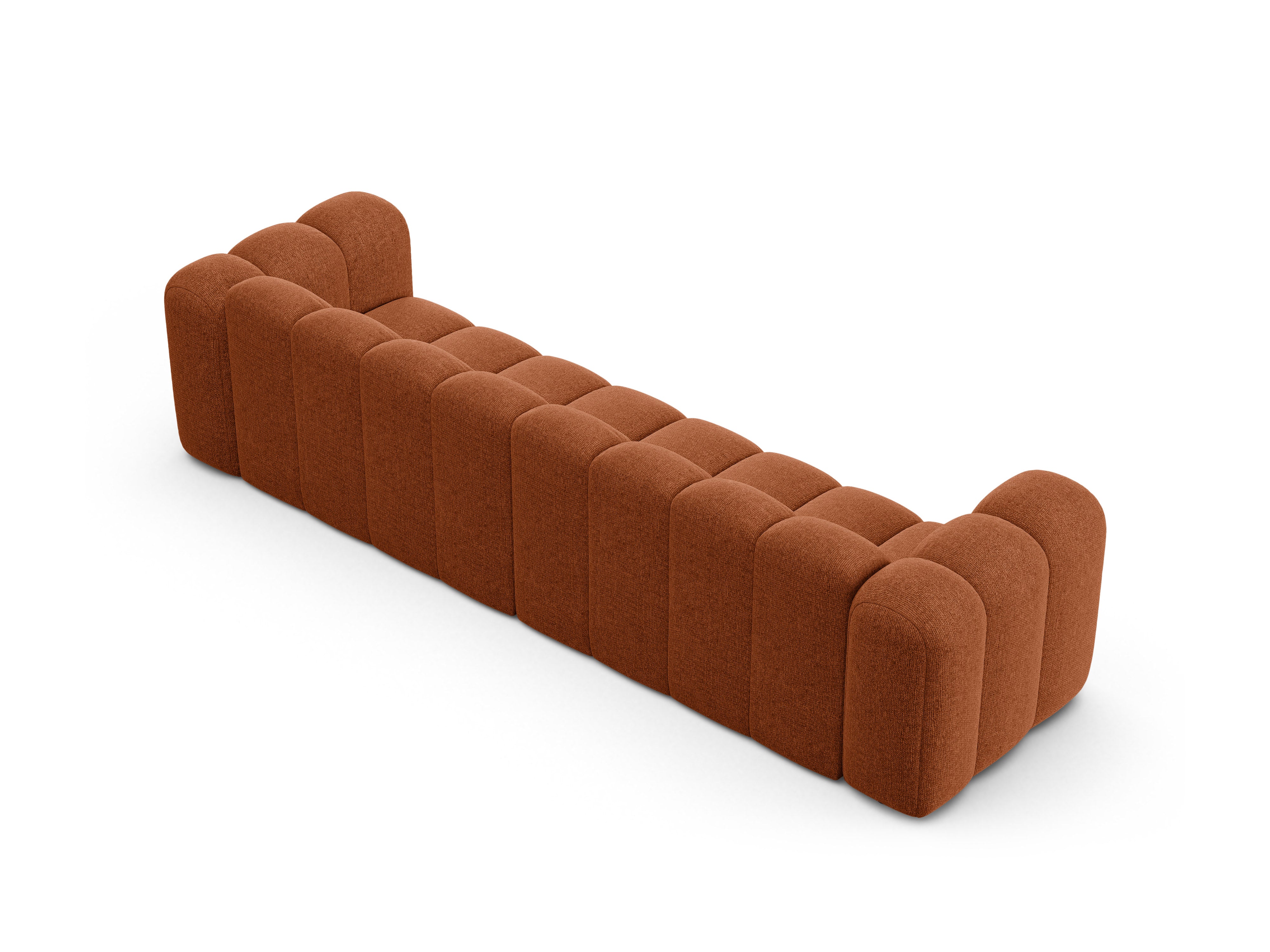 Sofa 4-osobowa LUPINE ceglany szenil – aksamit