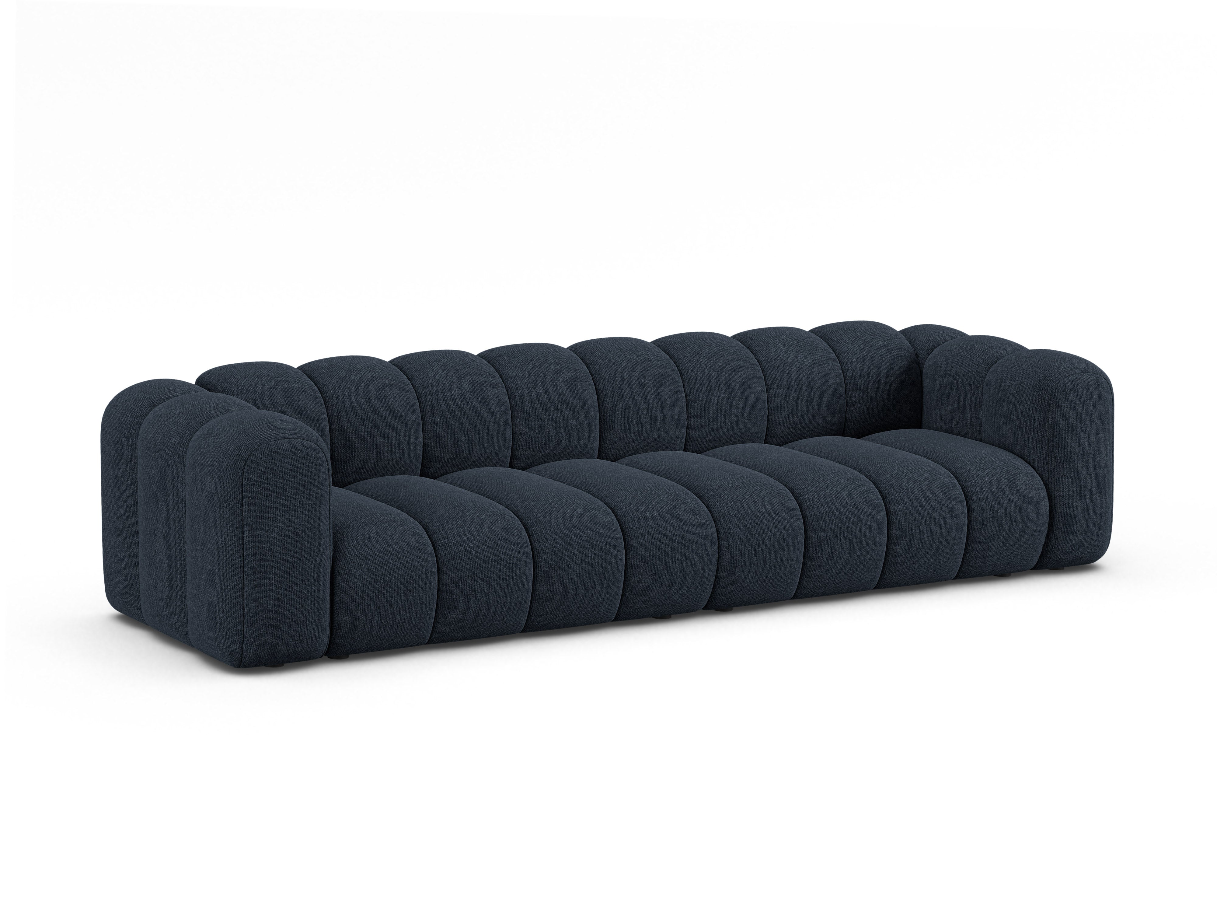 Sofa für 4 Personen LUPINE in marineblauem Chenille