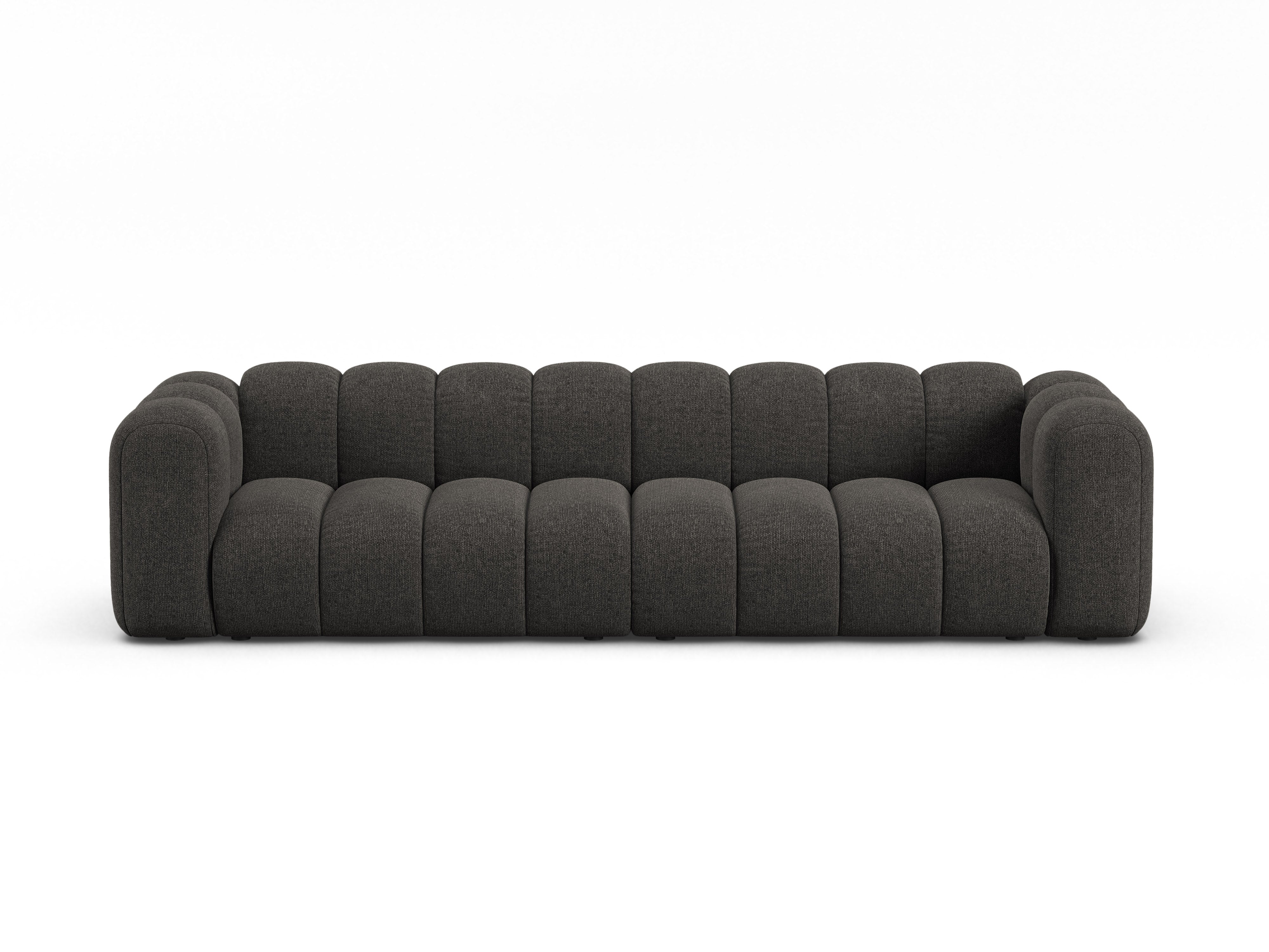 Sofa für 4 Personen LUPINE graues Chenille